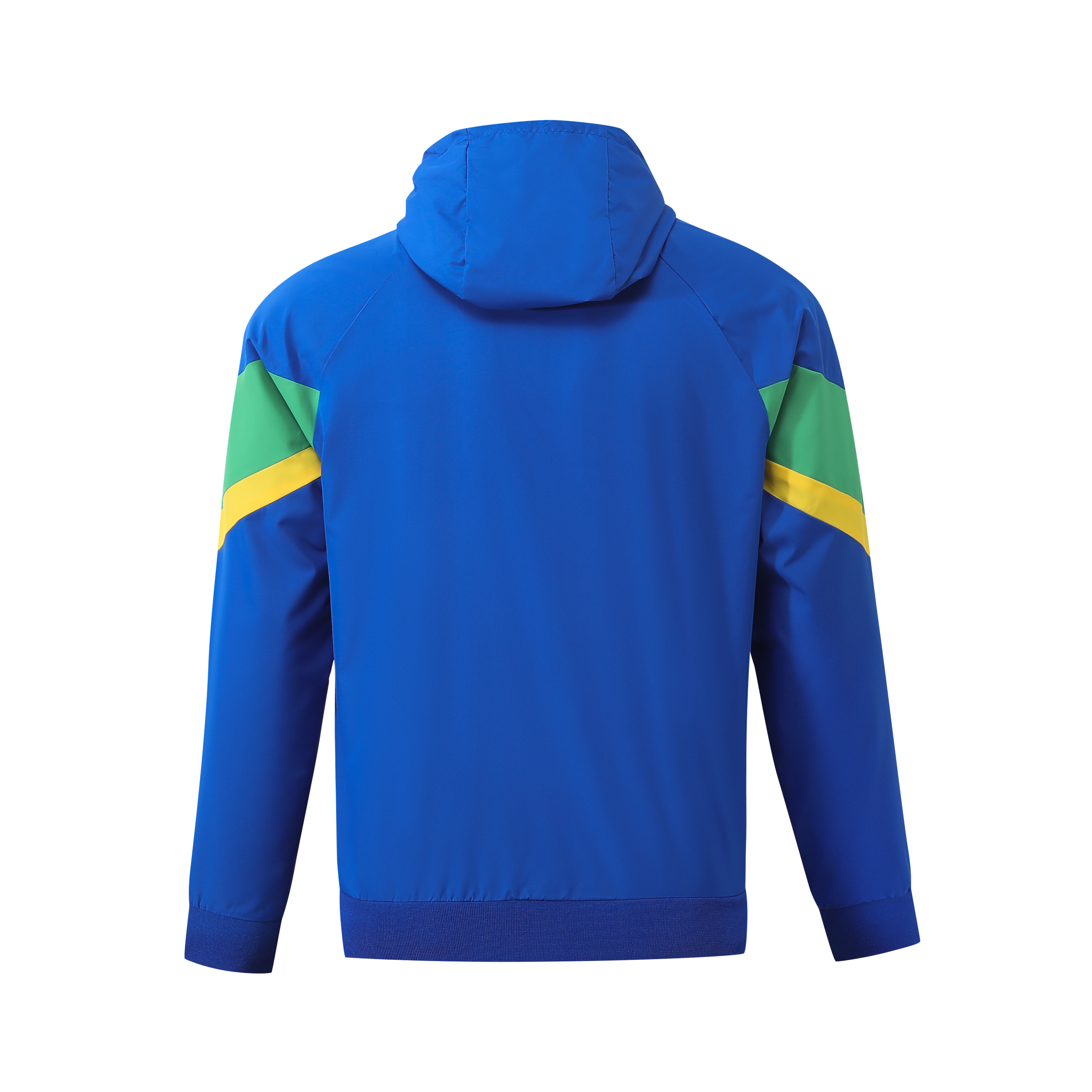 AlphaJersey-Brazil 2024 National Team Anthem Blue Hooded Windbreaker - Player Version