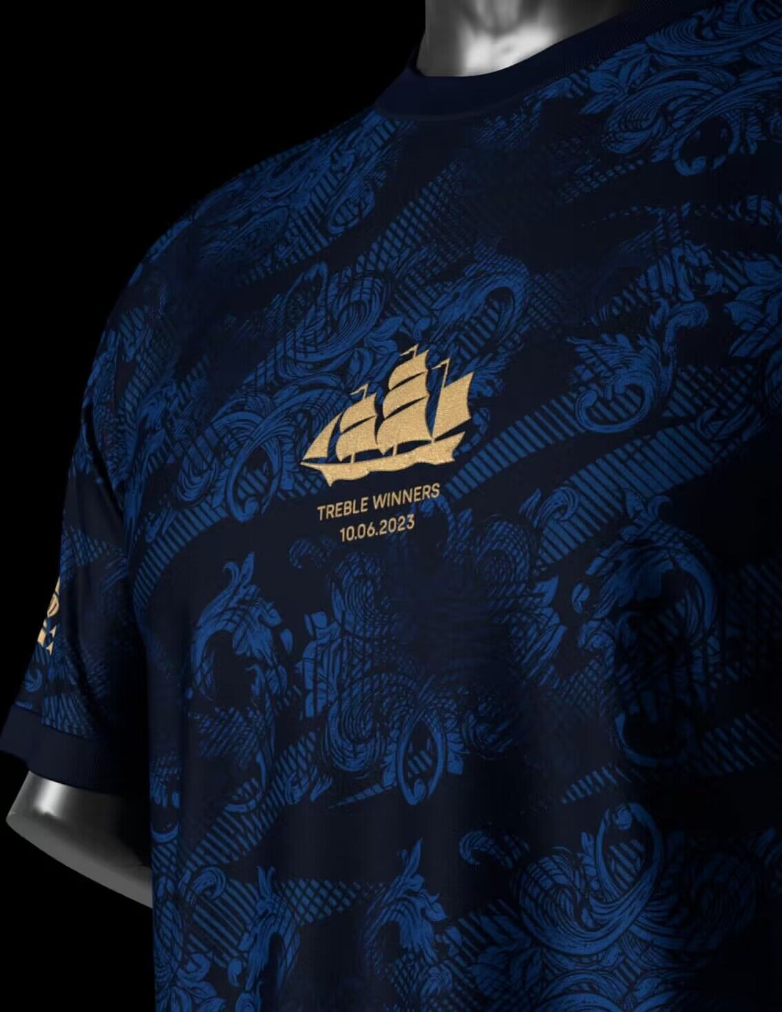 AlphaJersey-Manchester City 2023 Treble Winners Commemorative Jersey - Player Version