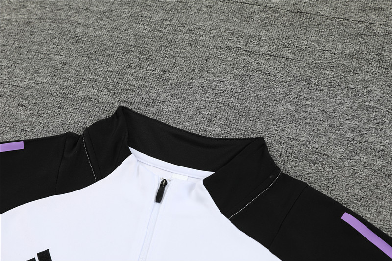AlphaJersey-Germany 2024 Long Sleeve Training Set - White With Black