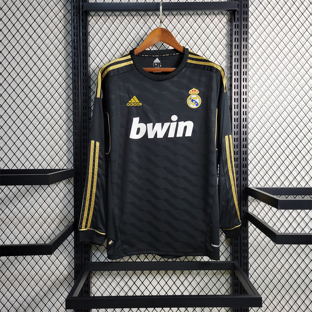AlphaJersey-Real Madrid Retro 11-12 Away Long Sleeve Jersey