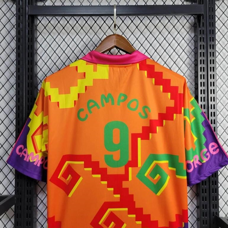 AlphaJersey-Retro Mexico 1995 Goalkeeper Purple Orange Jersey