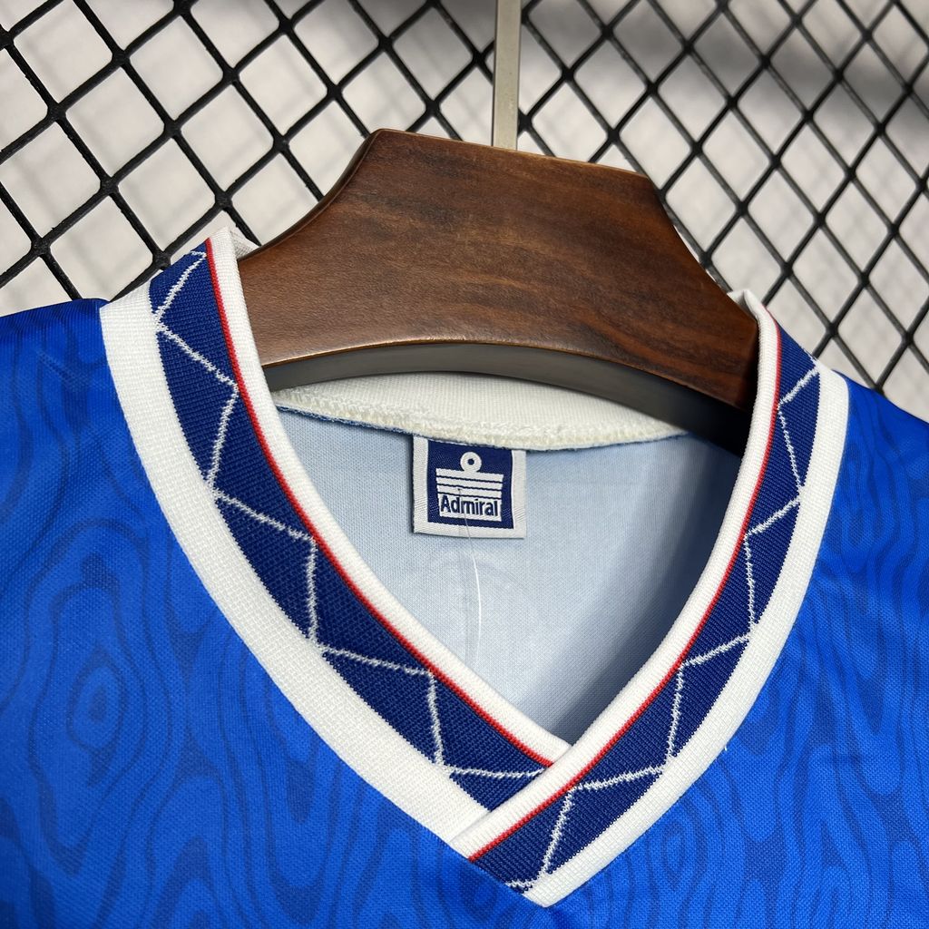 AlphaJersey-Retro Glasgow Rangers 1990-92 Home Stadium Jersey