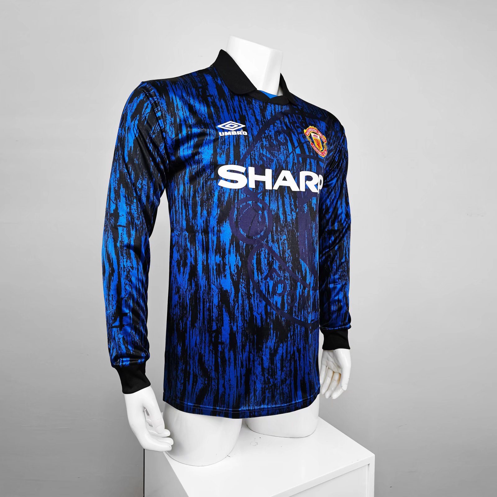 AlphaJersey-Retro Manchester United 92-94 Away Long Sleeve Jersey