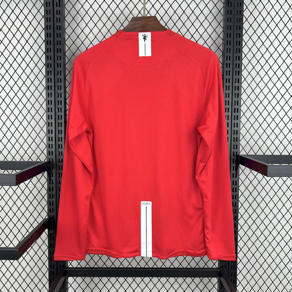 AlphaJersey-Retro Manchester United 07-08 Champions League Final Home Long Sleeve Jersey