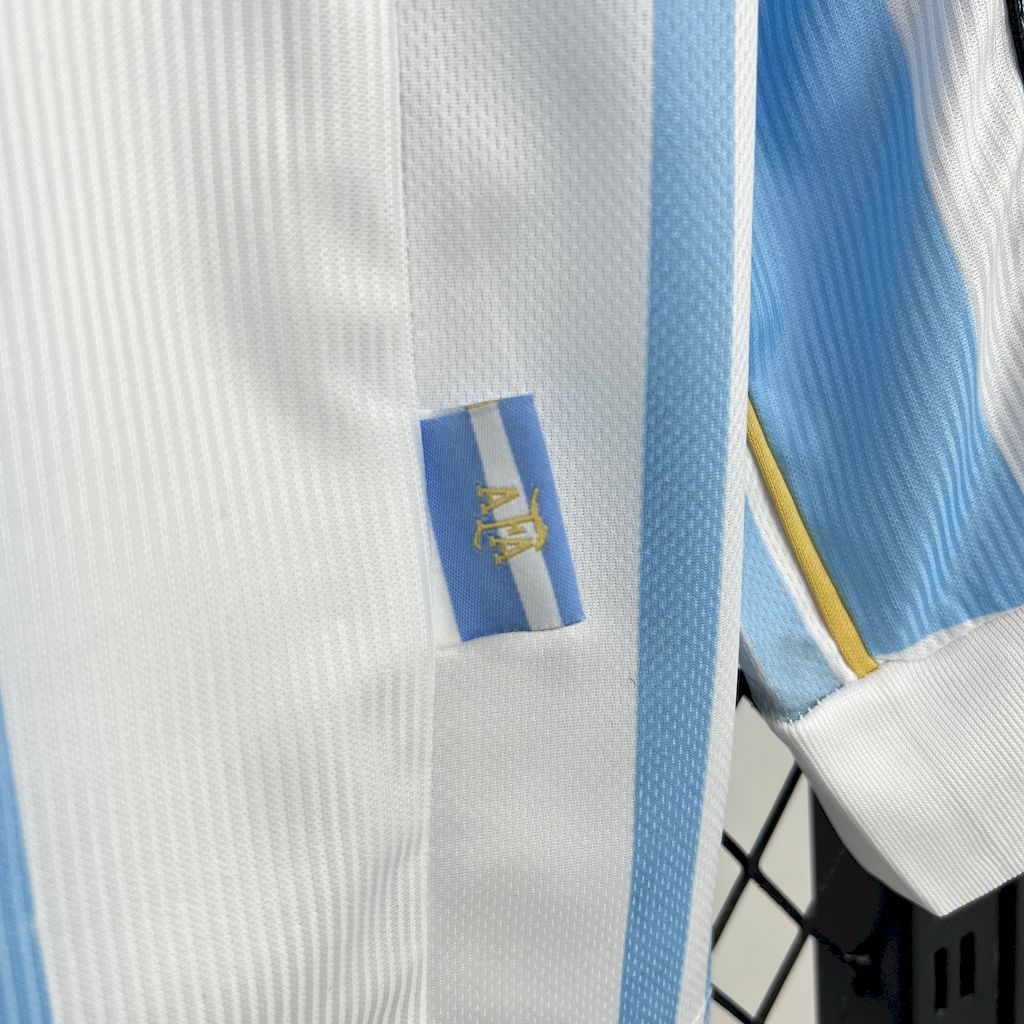 AlphaJersey-Retro Argentina 1998 Home Long Sleeves Jersey