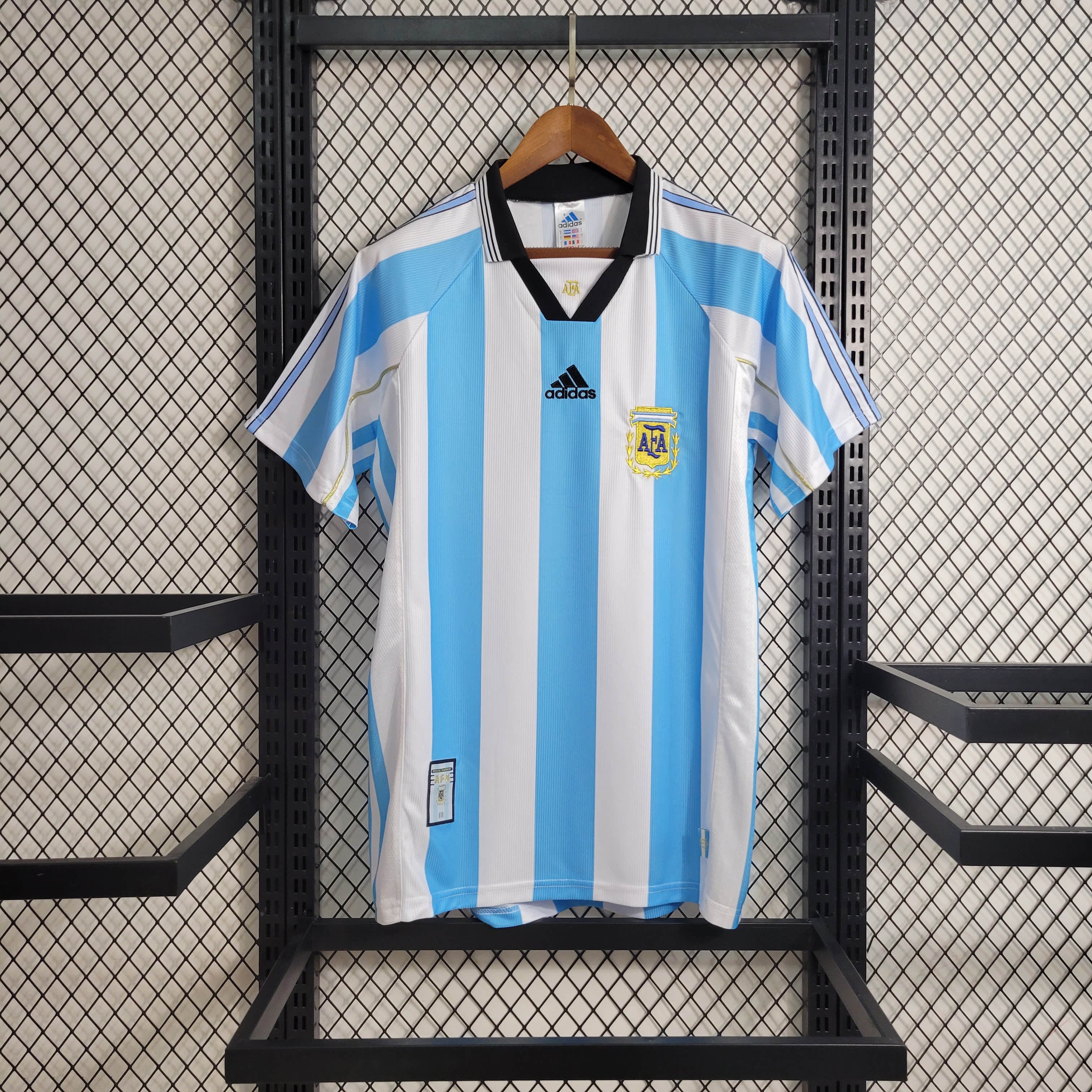 AlphaJersey-Retro Argentina 1998 Home Stadium Jersey