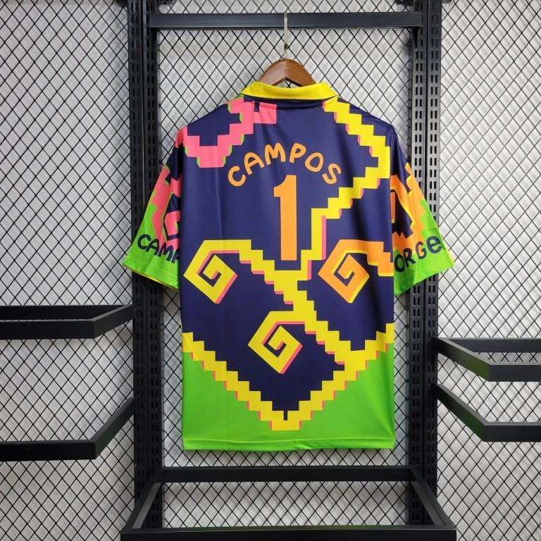 AlphaJersey-Retro Mexico 1995 Goalkeeper Green Black Jersey