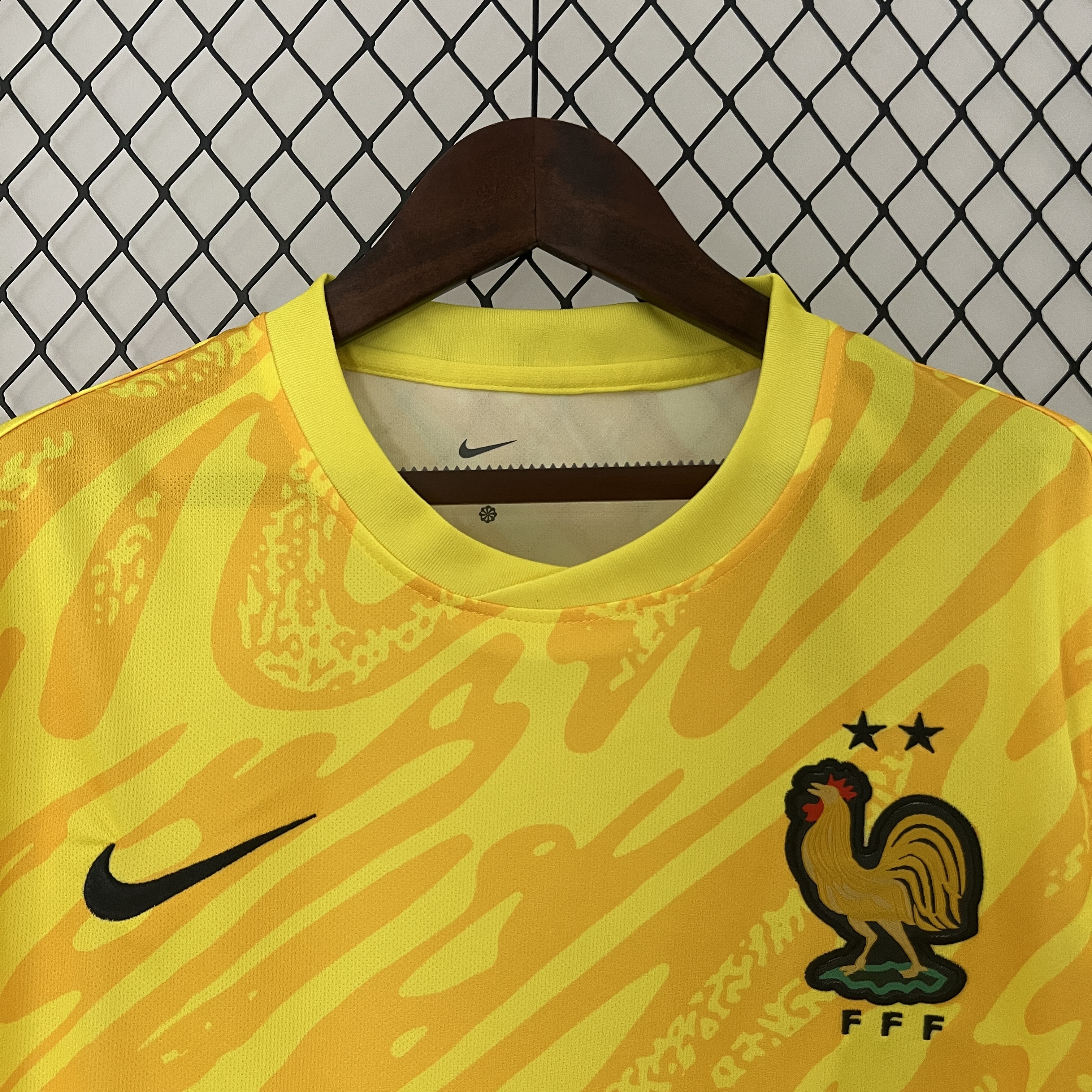 AlphaJersey-France 2024 Yellow Goalkeeper Jersey - Fans Version