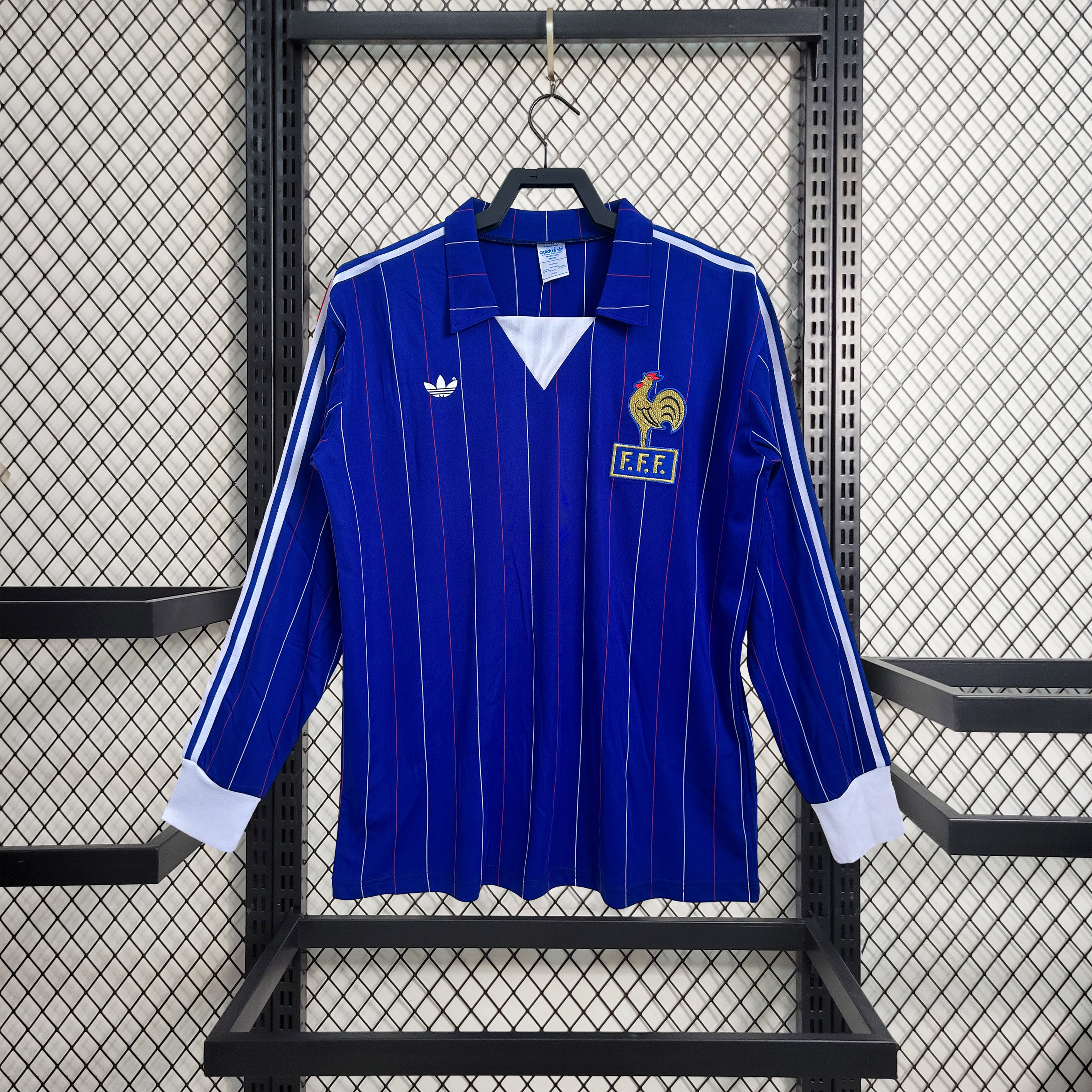 AlphaJersey-Retro France 1980-82 Home Long Sleeve Jersey