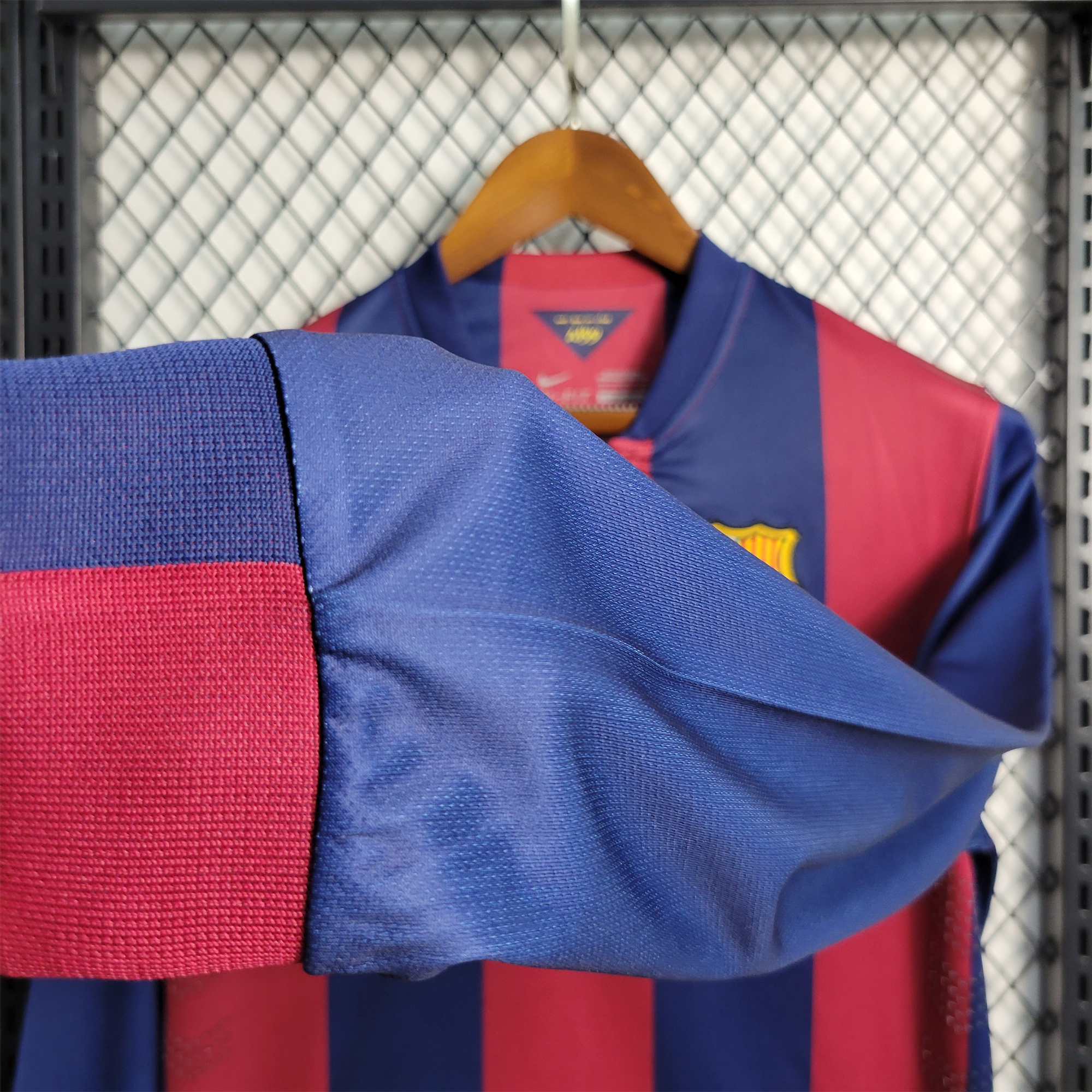 AlphaJersey-Retro Barcelona 14-15 Home Stadium Long Sleeve Jersey