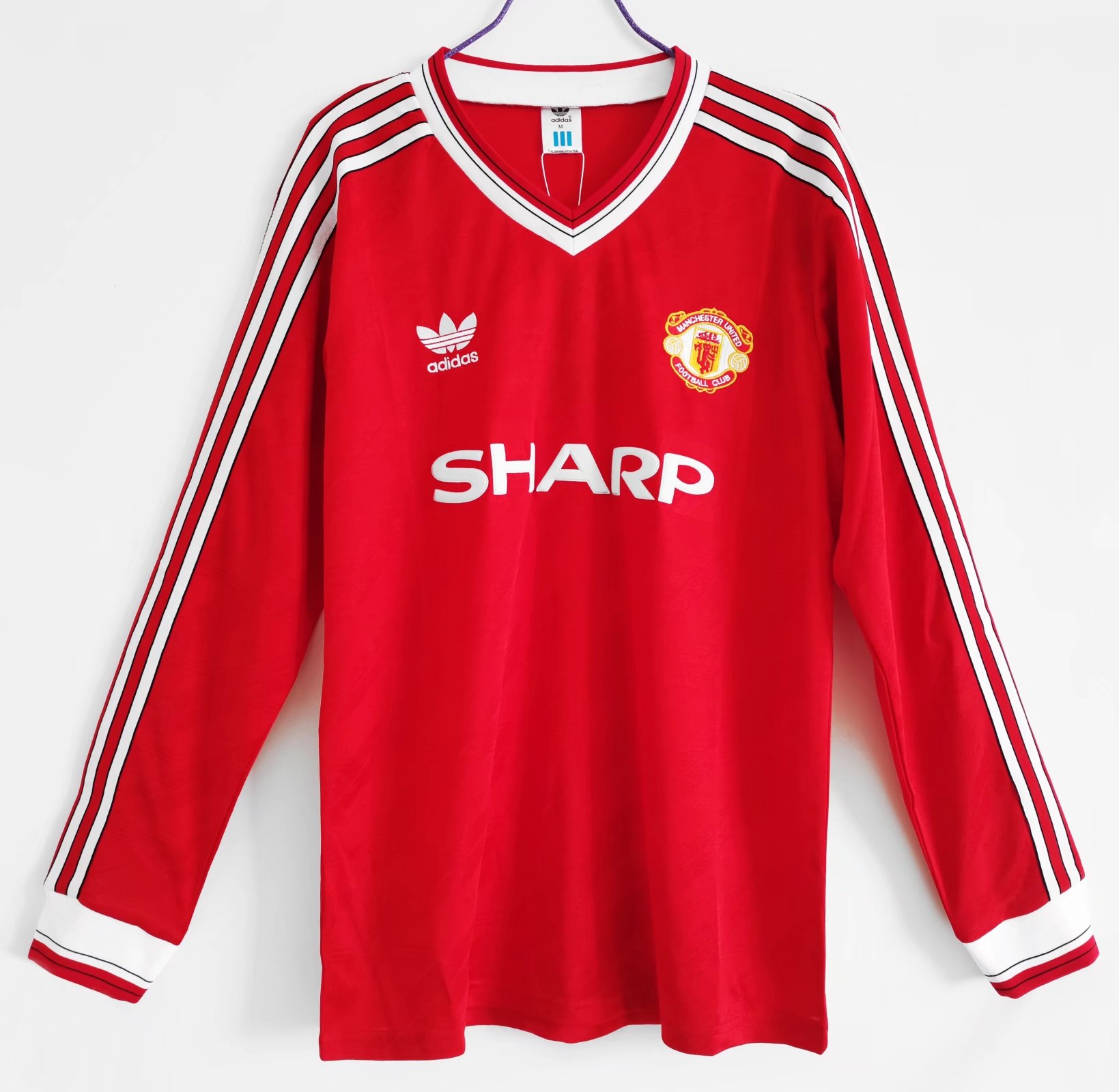 AlphaJersey-Retro Manchester United 86-88 Home Long Sleeve Jersey