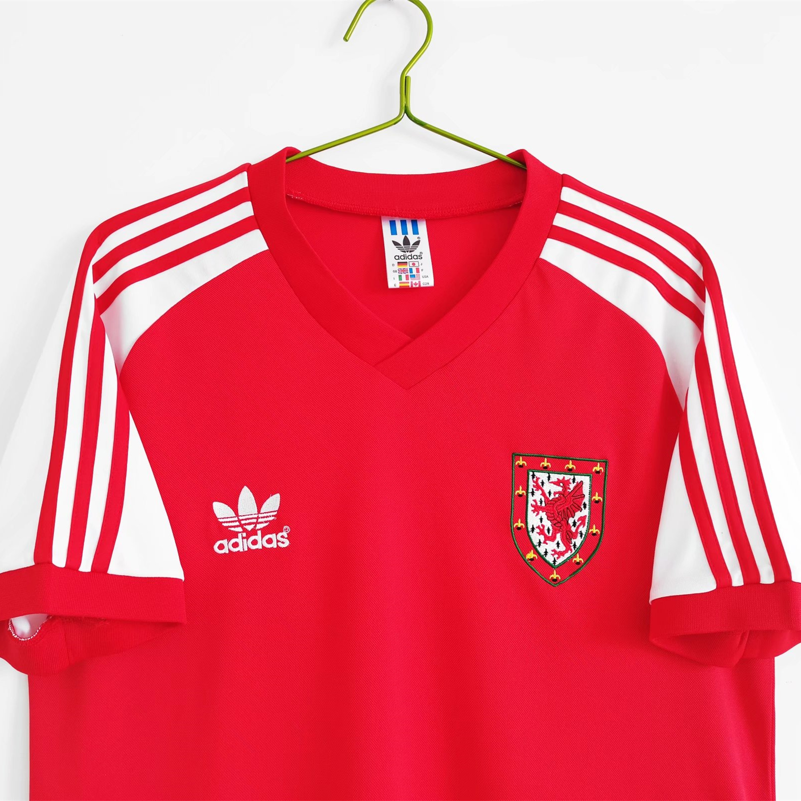 AlphaJersey-Retro Wales 1982 Home Stadium Jersey