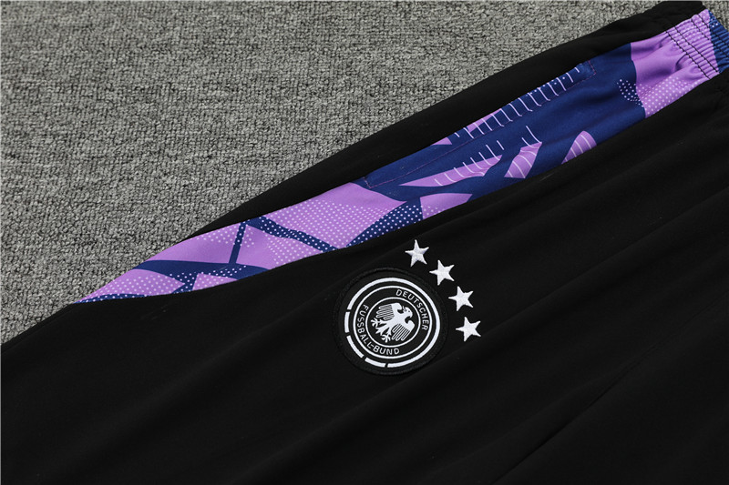 AlphaJersey-Germany 2024 Long Sleeve Training Set - Purple With Black