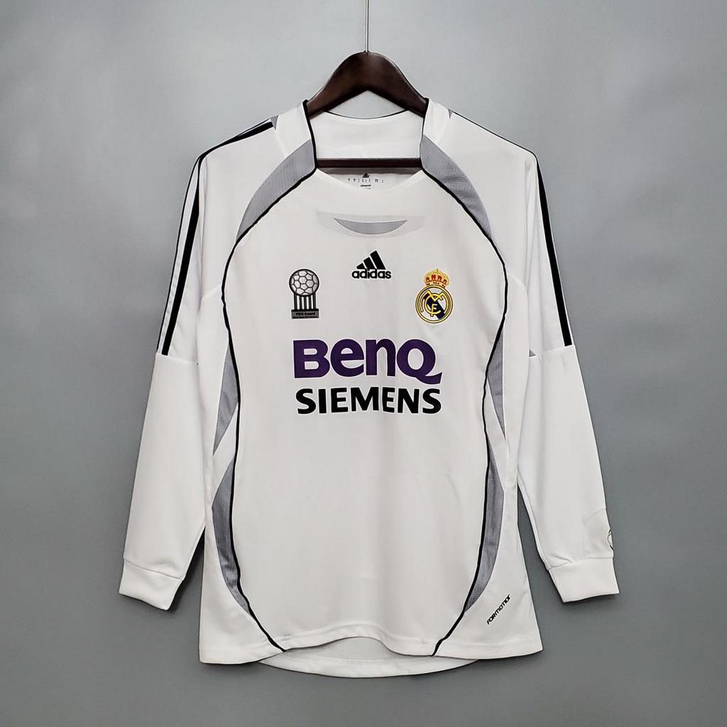 AlphaJersey-Real Madrid Retro 06-07 Home Long Sleeve Jersey