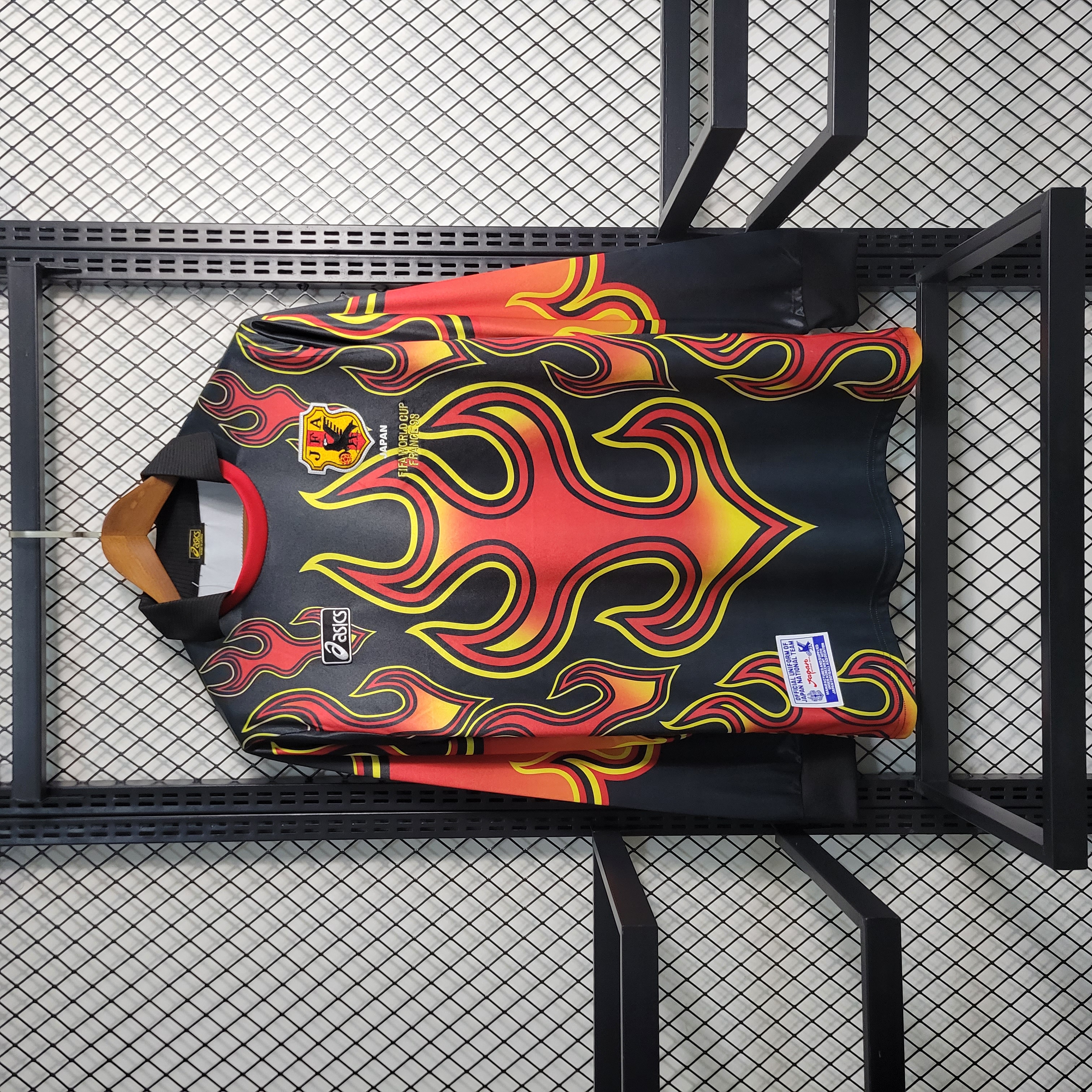 AlphaJersey-Retro Japan 1998 Red Flame Goalkeeper Jersey