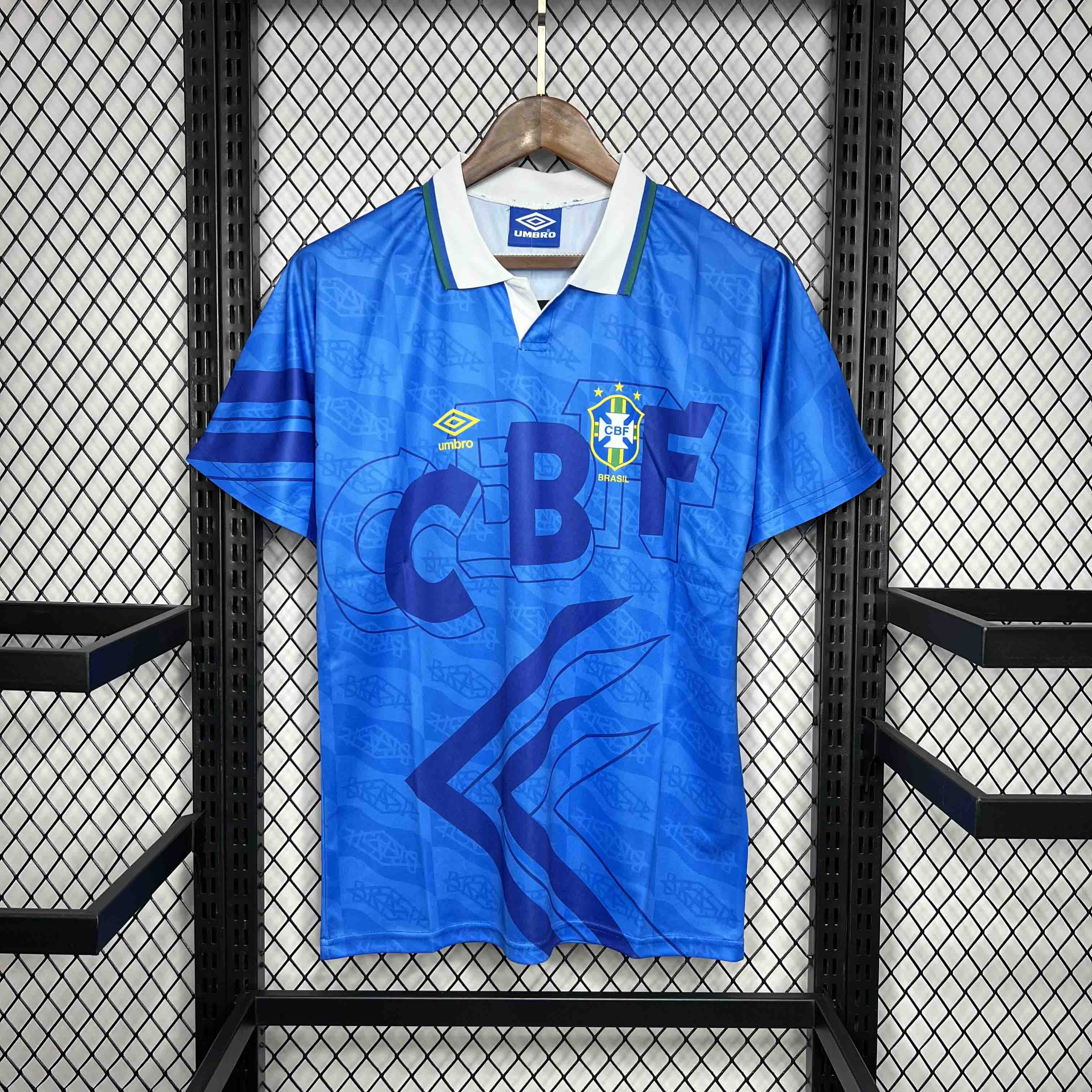 AlphaJersey-Retro Brazil 1991-93 Away Jersey