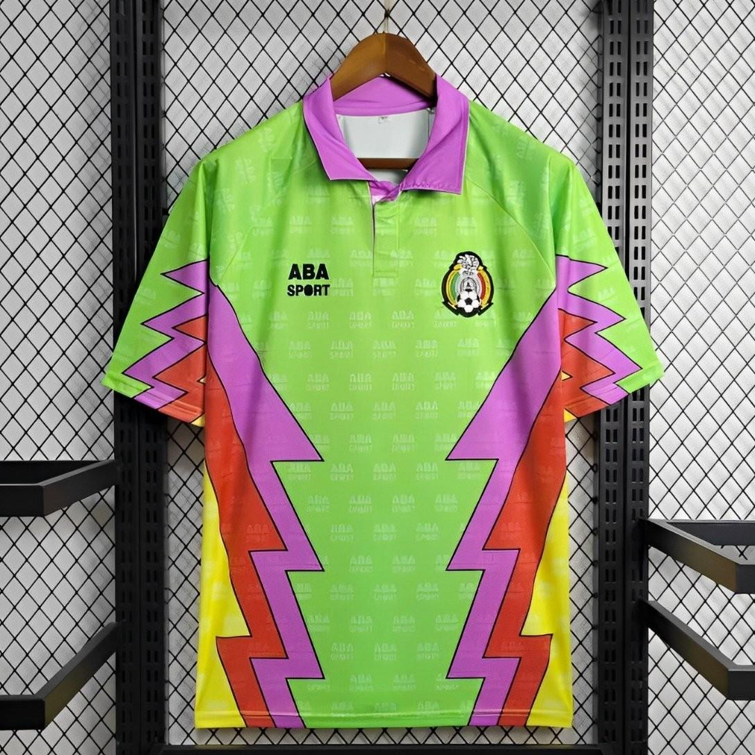 AlphaJersey-Retro Mexico 1994 Goalkeeper Green Jersey