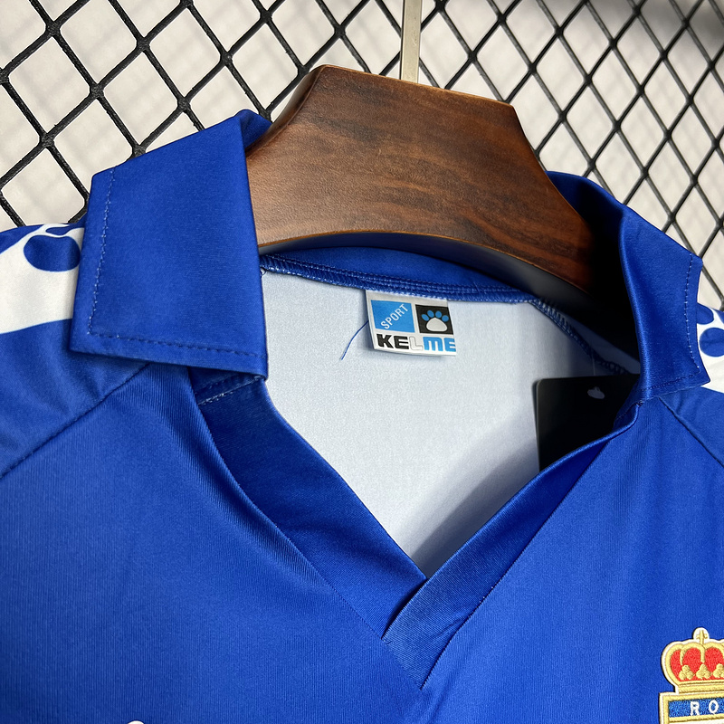 AlphaJersey-Retro Real Oviedo Vetusta 1990-91 Home Stadium Jersey