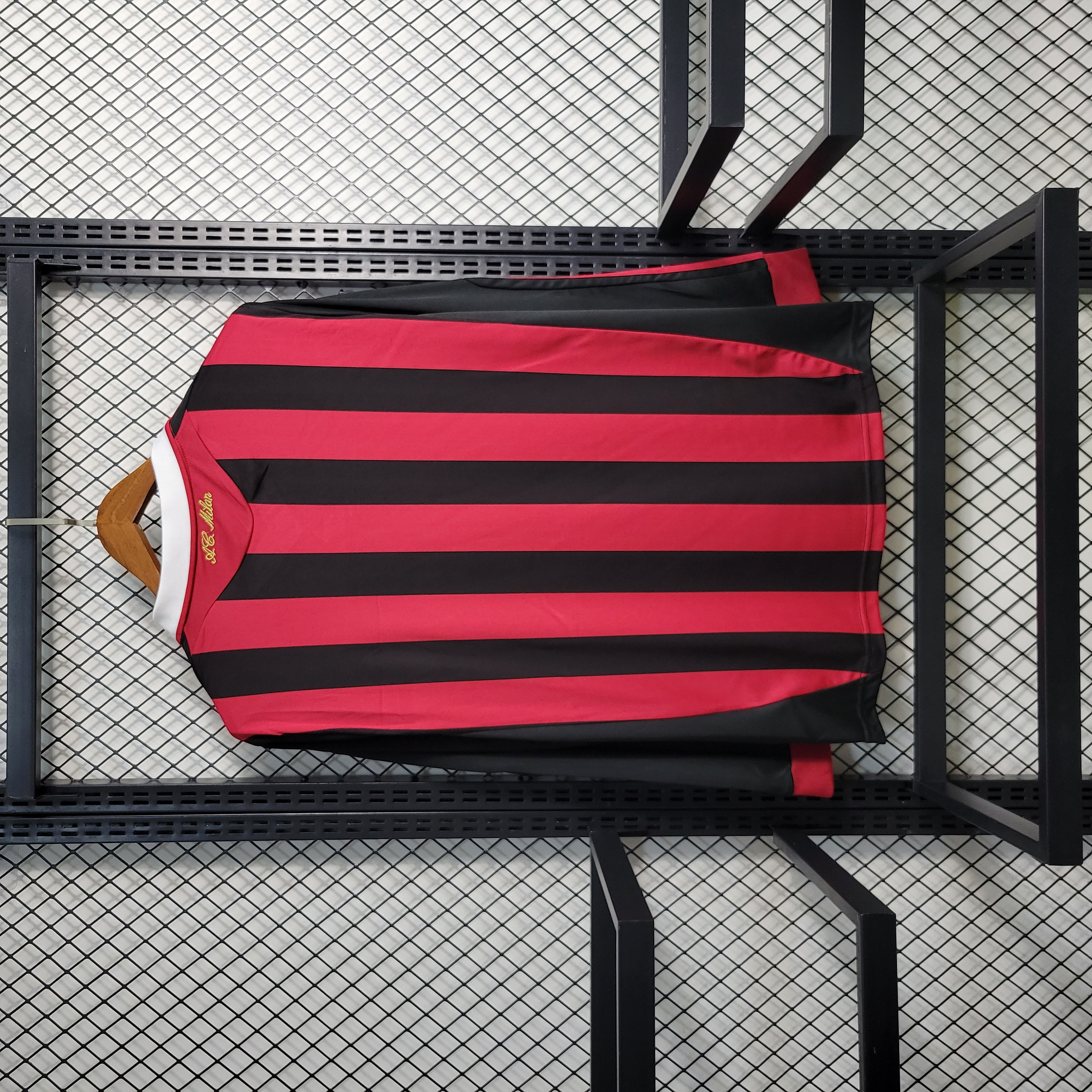 AlphaJersey-Retro AC Milan 2009-10 Home Stadium Long Sleeve Jersey