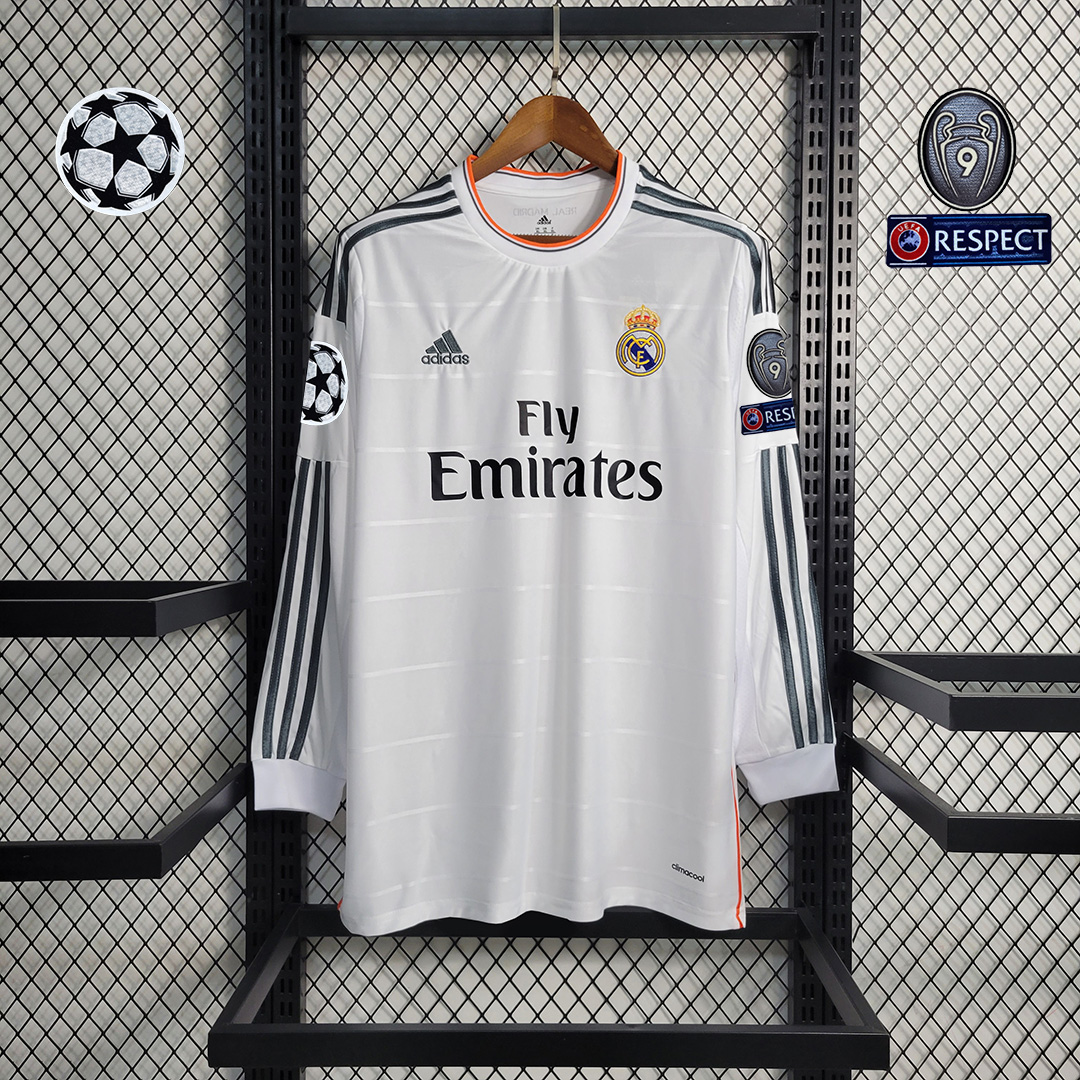 AlphaJersey-Retro Real Madrid 13-14 Home Stadium Long Sleeve Jersey