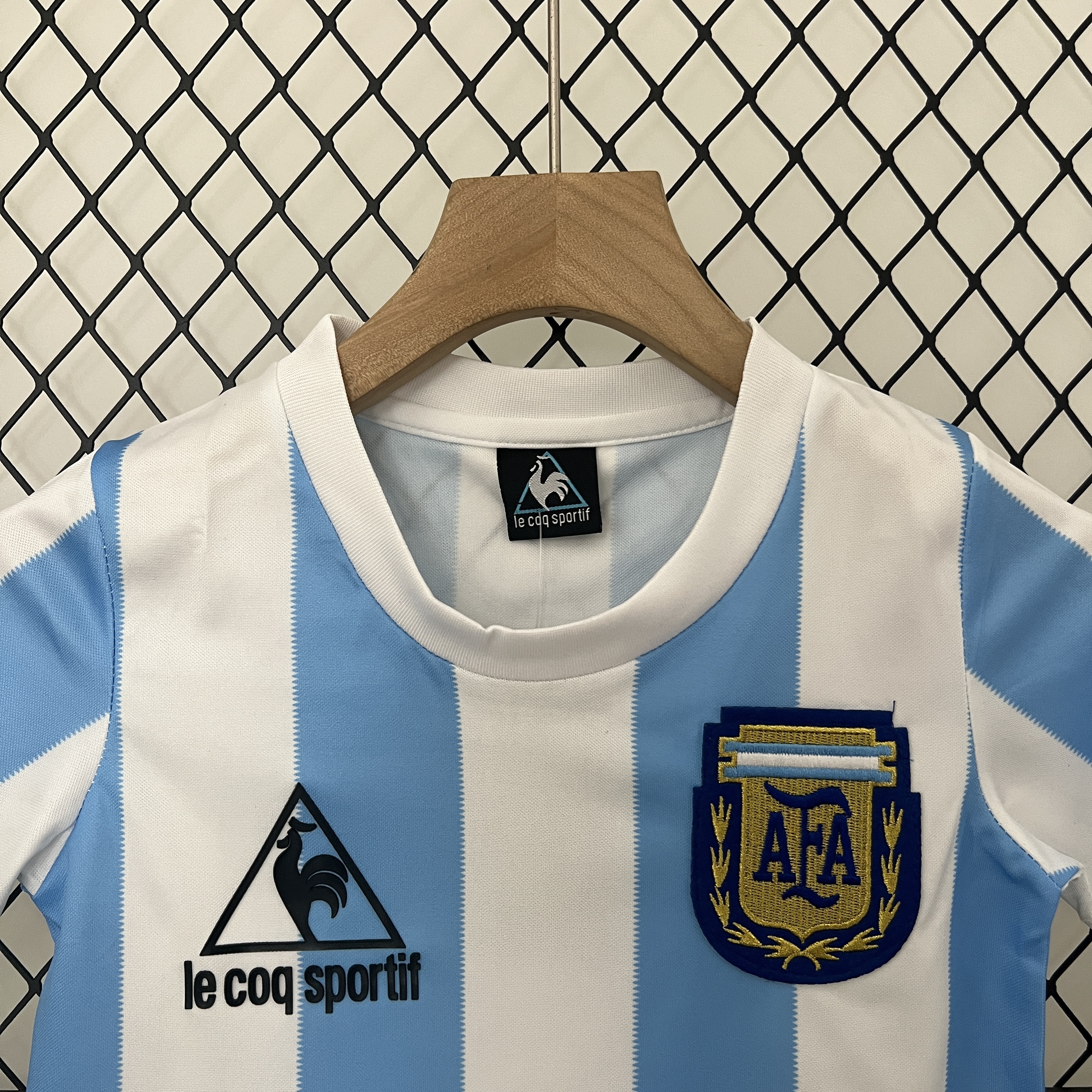 AlphaJersey-Retro Argentina 1986 Home Stadium Kids Kit