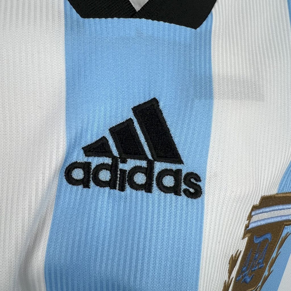 AlphaJersey-Retro Argentina 1998 Home Long Sleeves Jersey