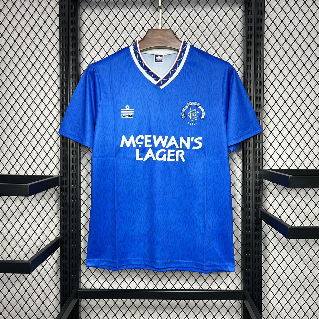 AlphaJersey-Retro Glasgow Rangers 1990-92 Home Stadium Jersey