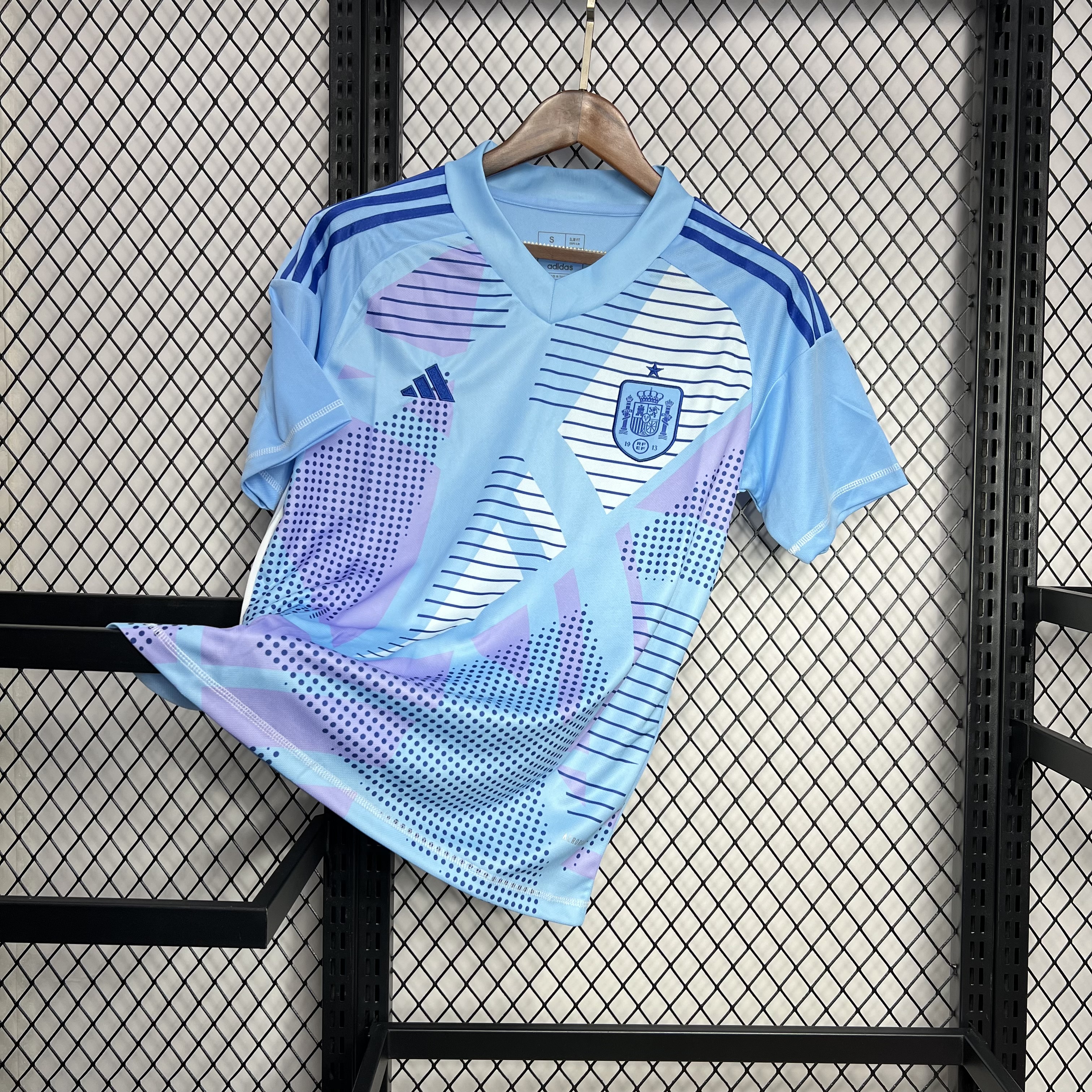 AlphaJersey-Spain 2024 Blue Goalkeeper Jersey - Fans Version