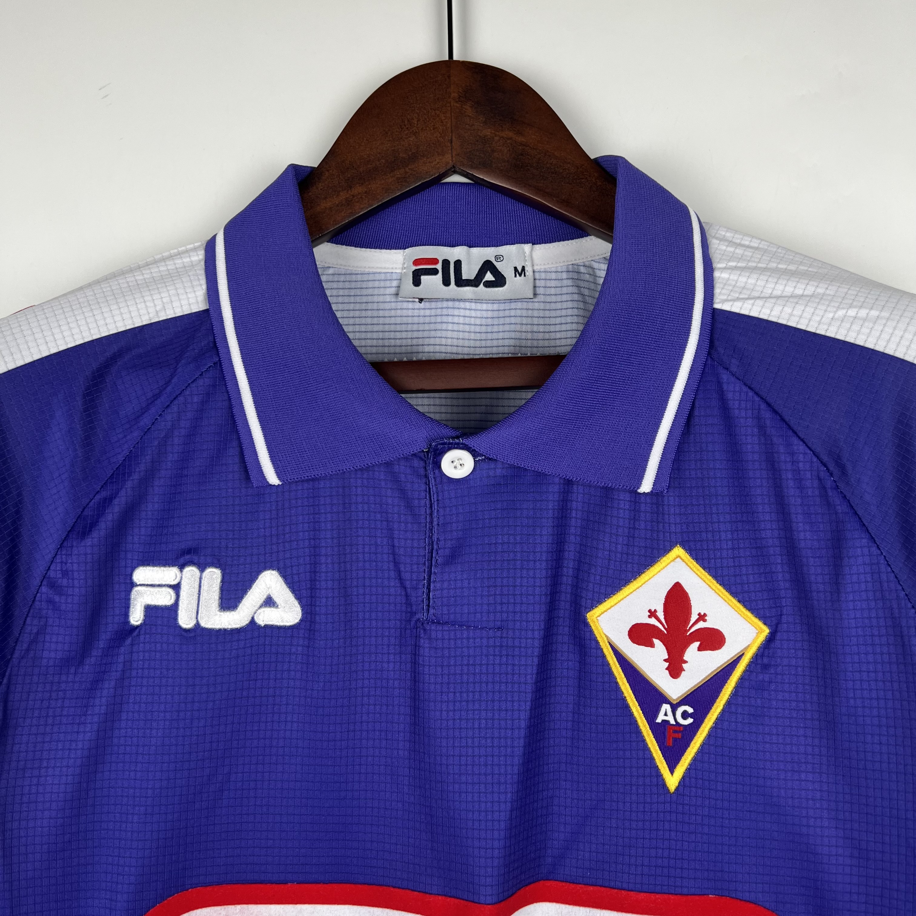 AlphaJersey-Retro Fiorentina 1998 Home Stadium Long Sleeve Jersey
