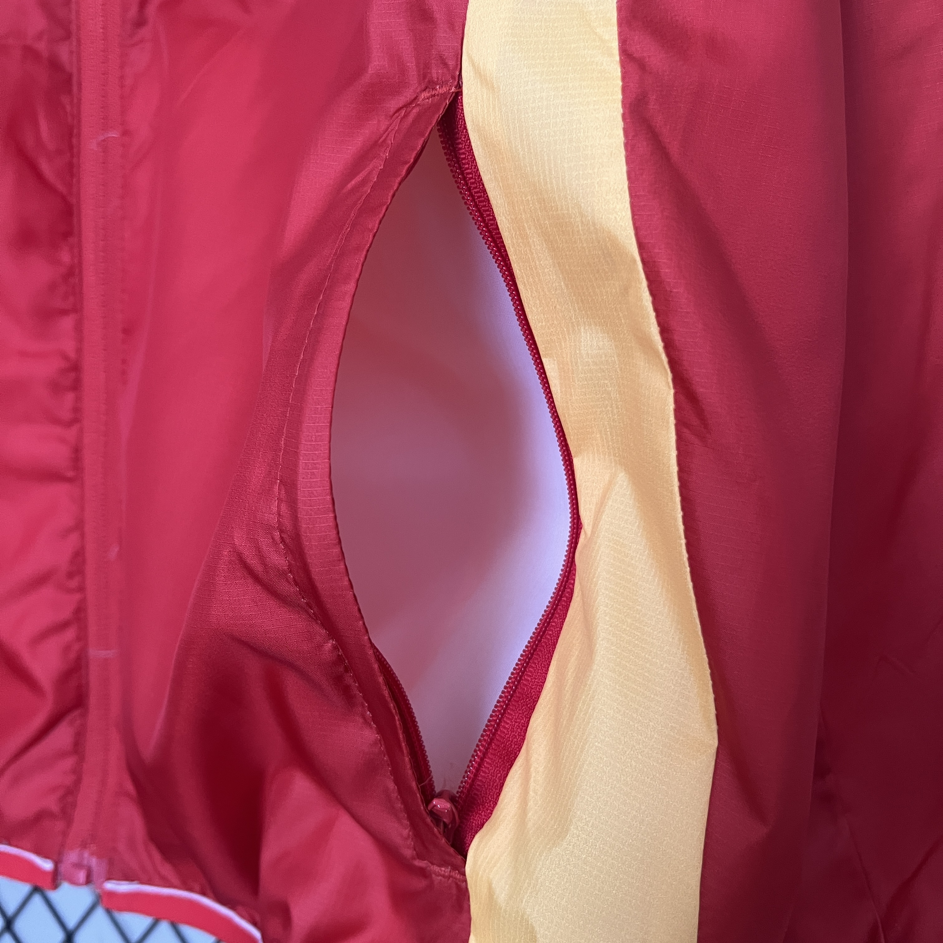 AlphaJersey-Spain 2024 Double Sided Reversible Windbreaker - Red & Yellow