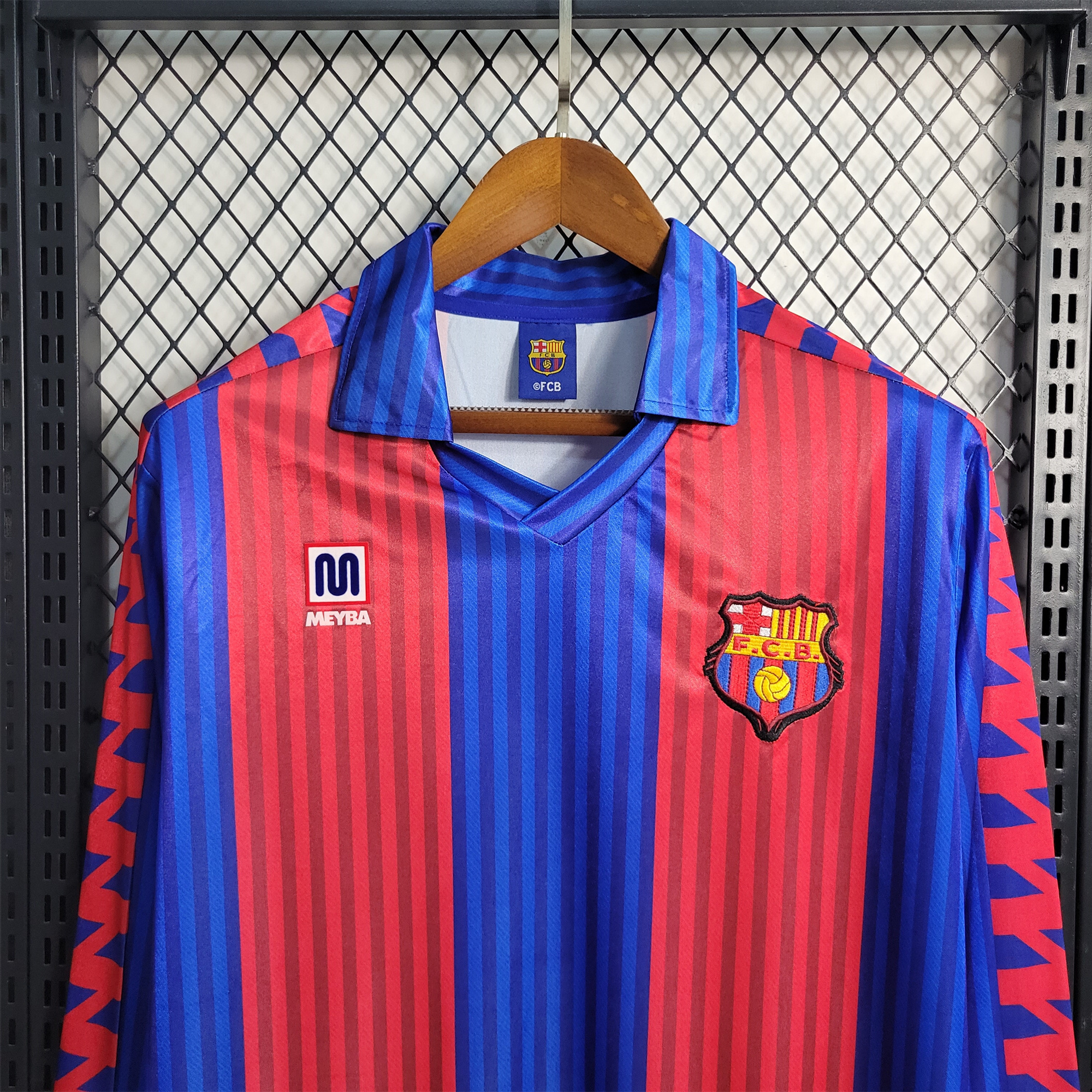 AlphaJersey-Retro Barcelona 90-92 Home Stadium Long Sleeve Jersey