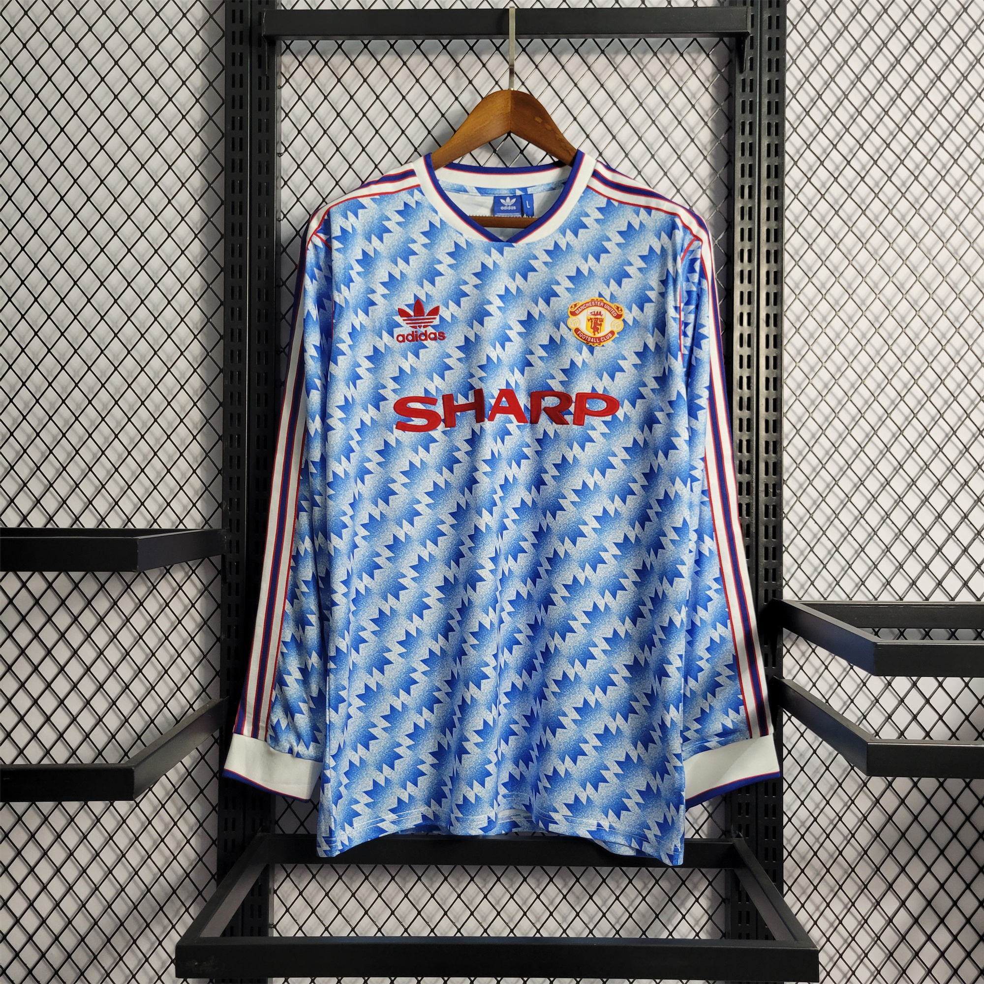 AlphaJersey-Retro Manchester United 90-92 Away Long Sleeve Jersey