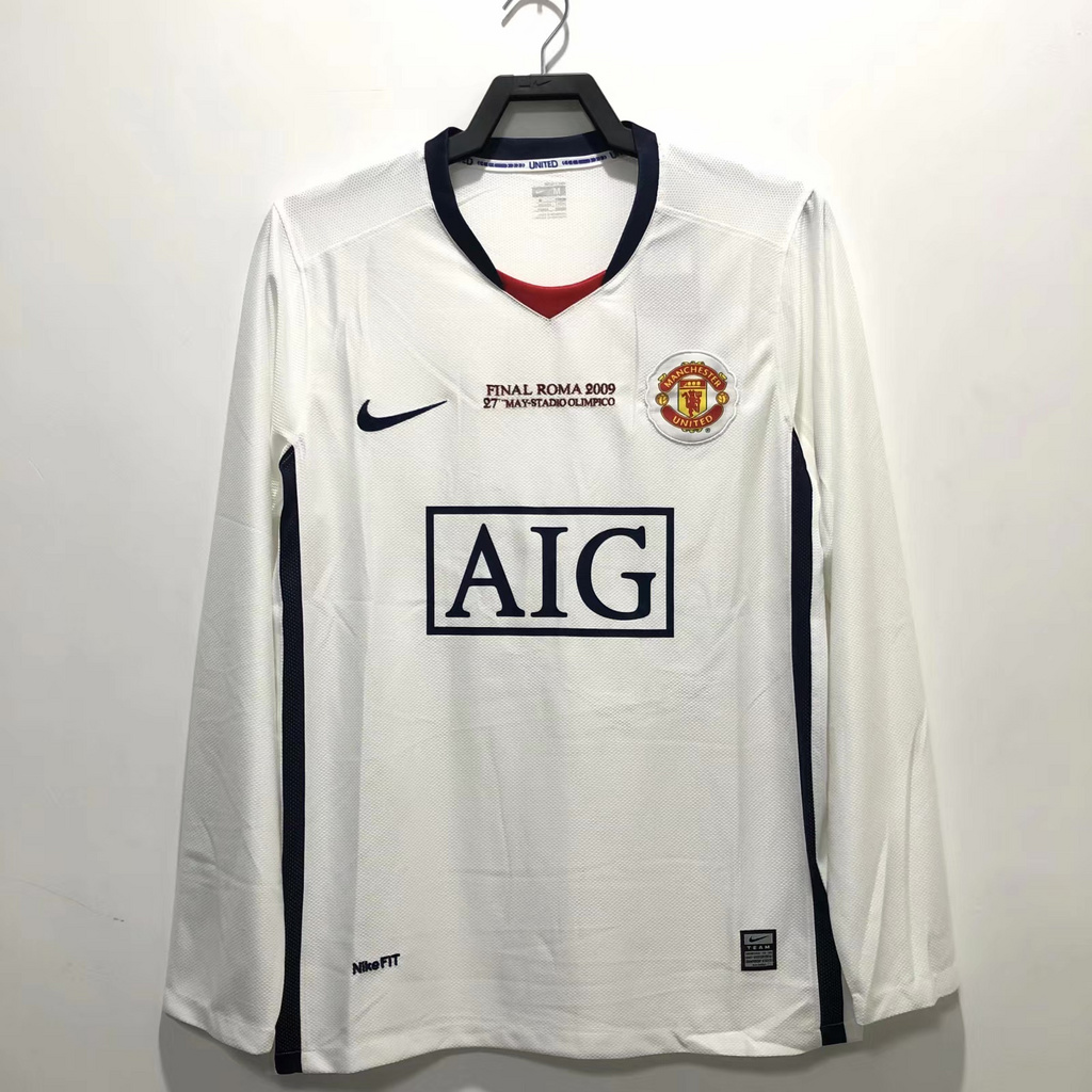 AlphaJersey-Retro Manchester United 08-09 Away Long Sleeve Jersey - Champions League Final Version