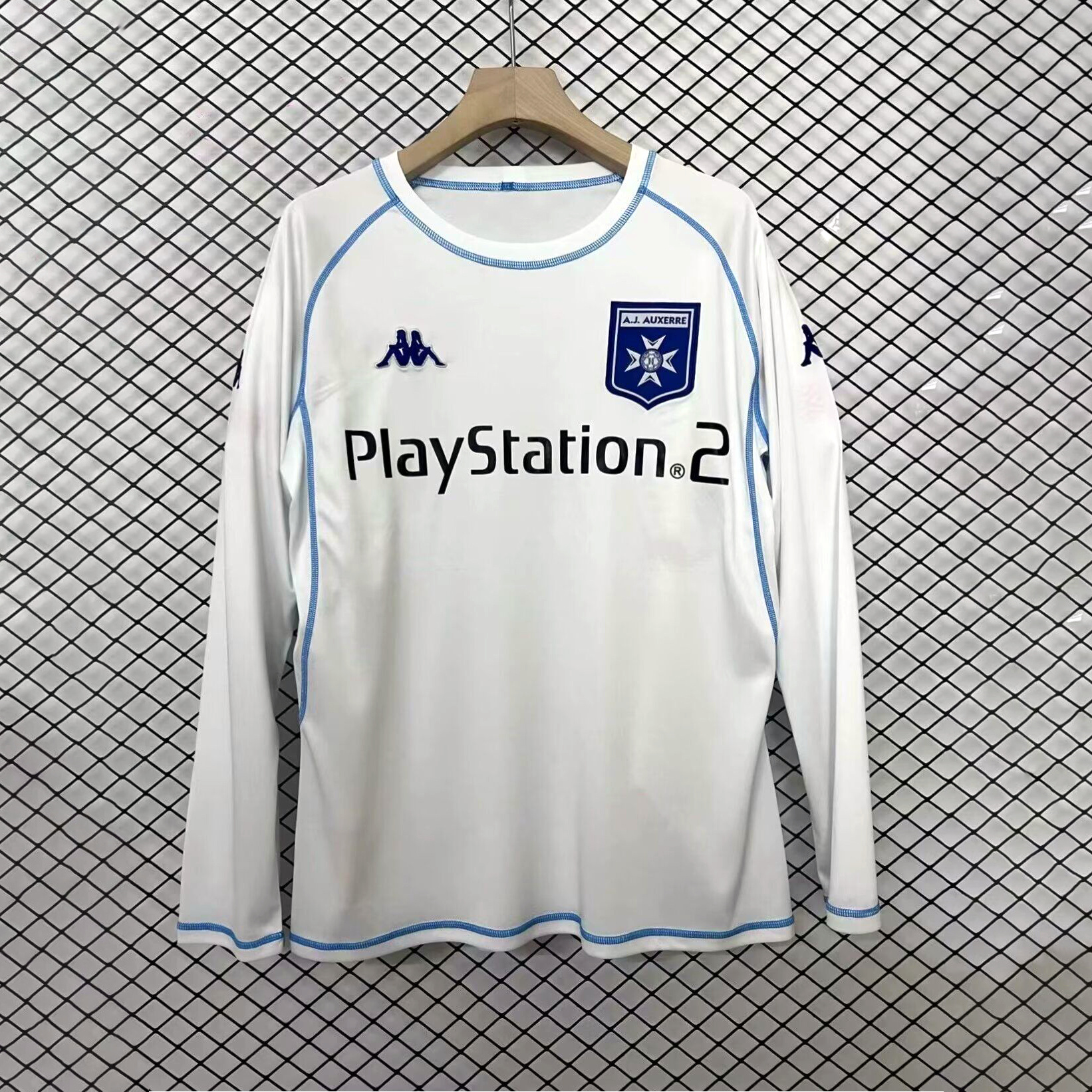 AlphaJersey-Retro AJ Auxerre 2003-04 Home Long Sleeves Jersey