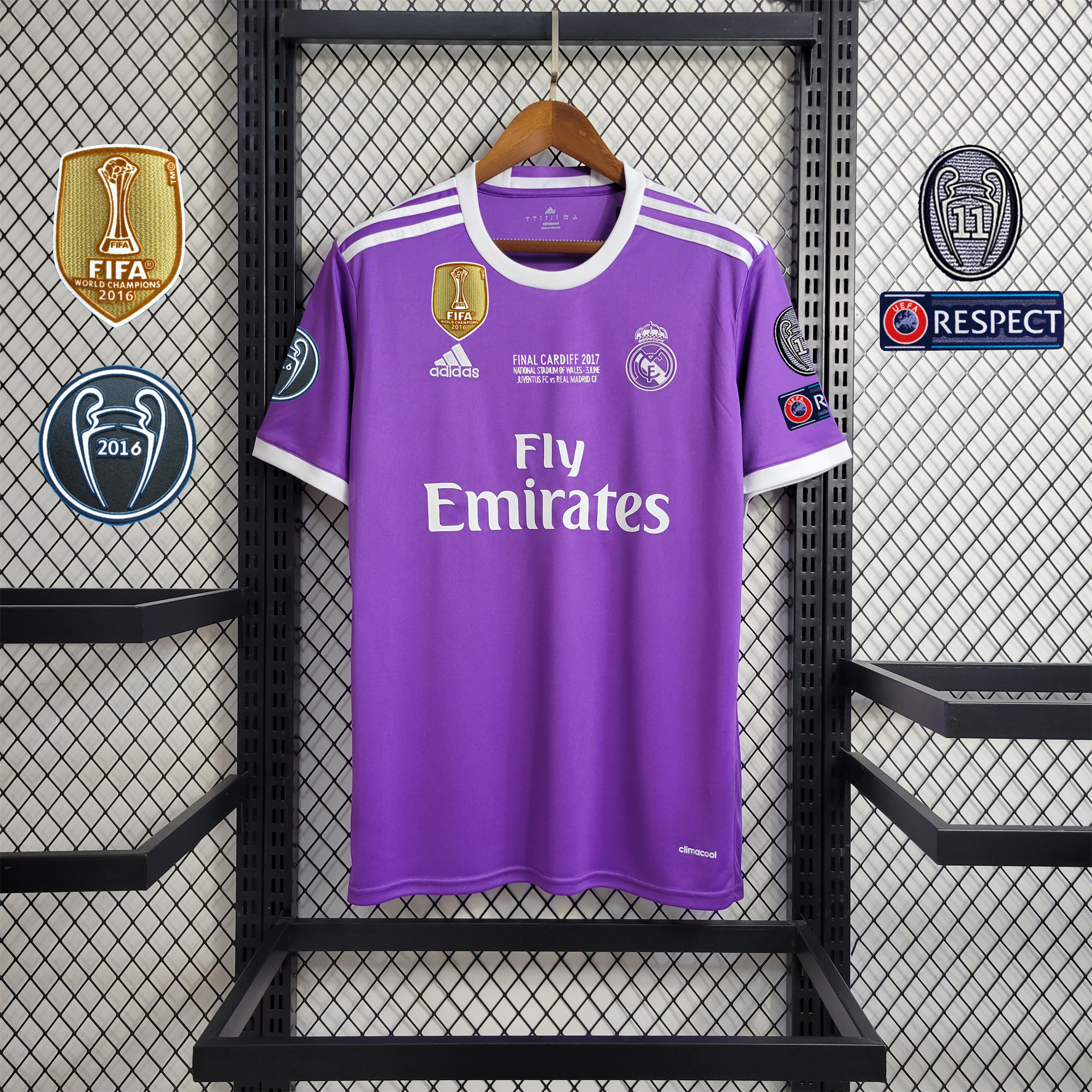AlphaJersey-Retro Real Madrid 16-17 Away Jersey - Champions League Final Version