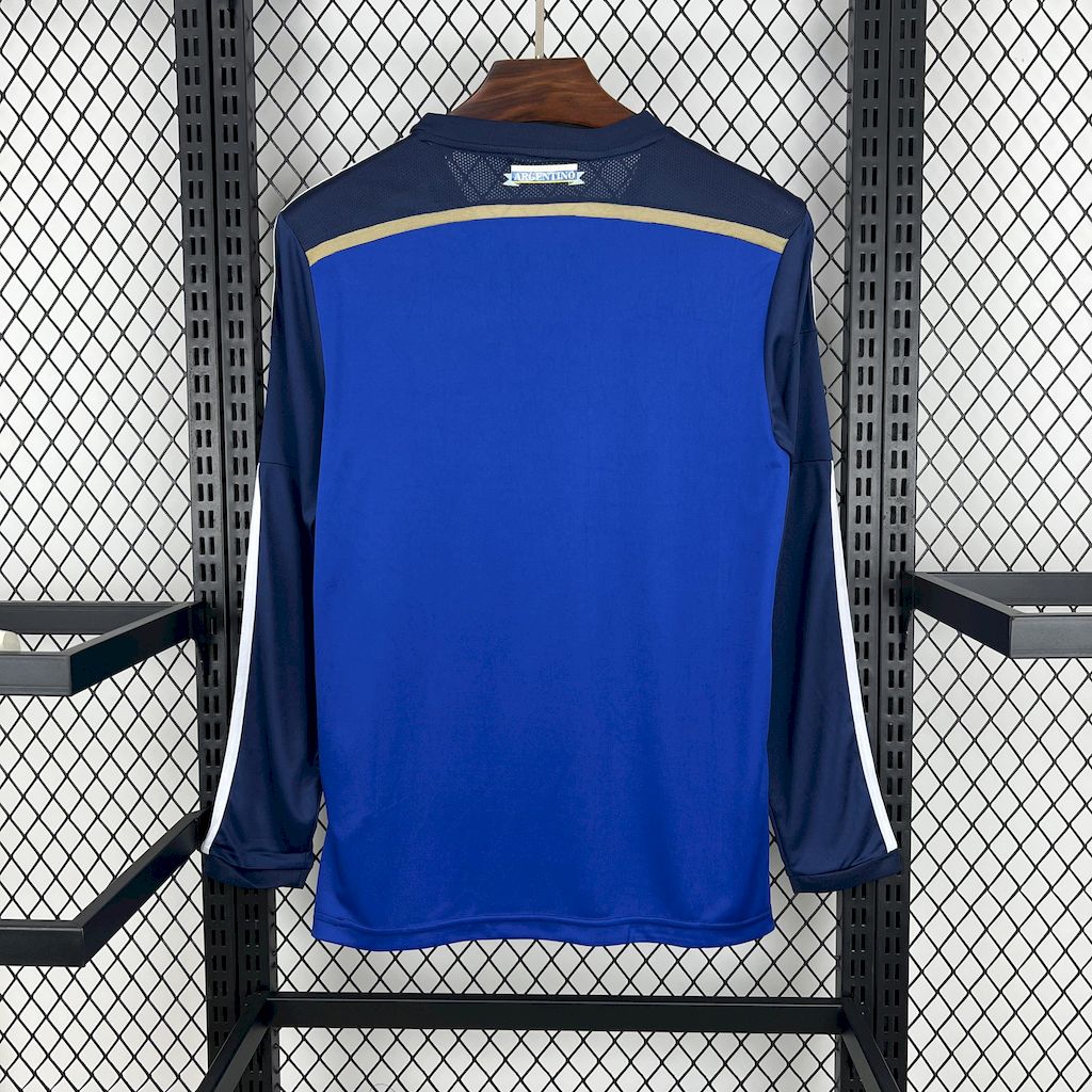 AlphaJersey-Retro Argentina 2014 Away Long Sleeves Jersey
