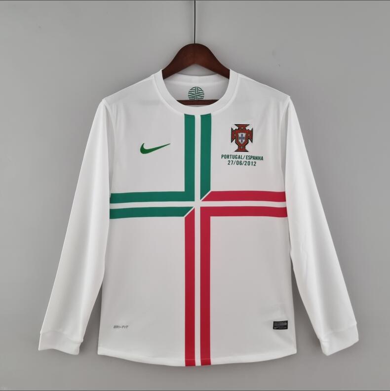 AlphaJersey-Retro Portugal 2012 Away Long Sleeve Jersey