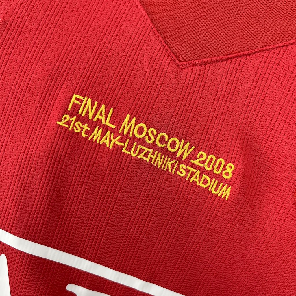 AlphaJersey-Retro Manchester United 07-08 Champions League Final Home Long Sleeve Jersey