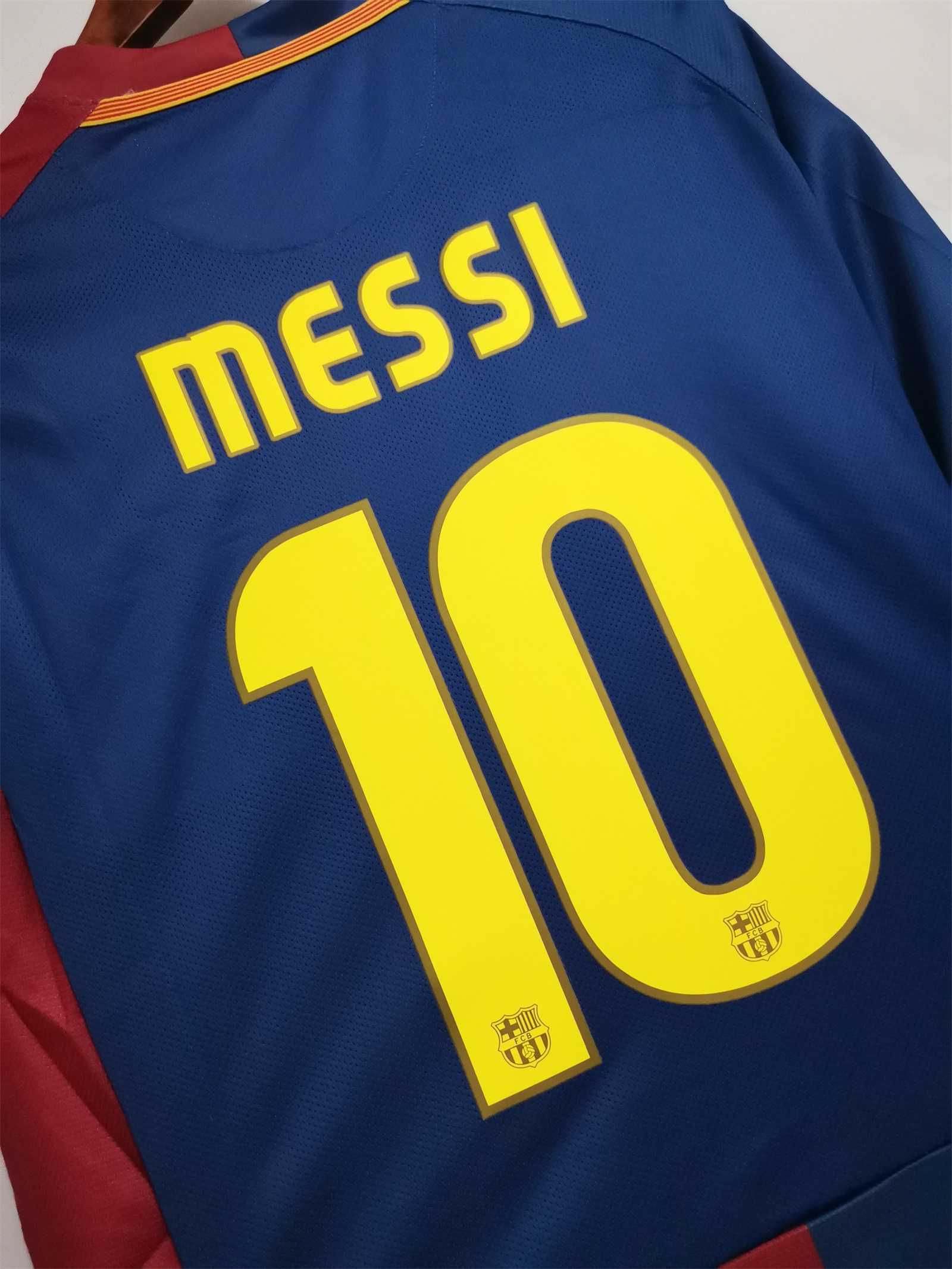 AlphaJersey-Retro Barcelona 08-09 Home Long Sleeve Jersey