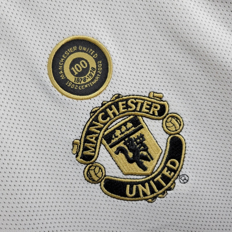 AlphaJersey-Retro Manchester United 01-02 100th Anniversary Long Sleeve Special Edition Jersey