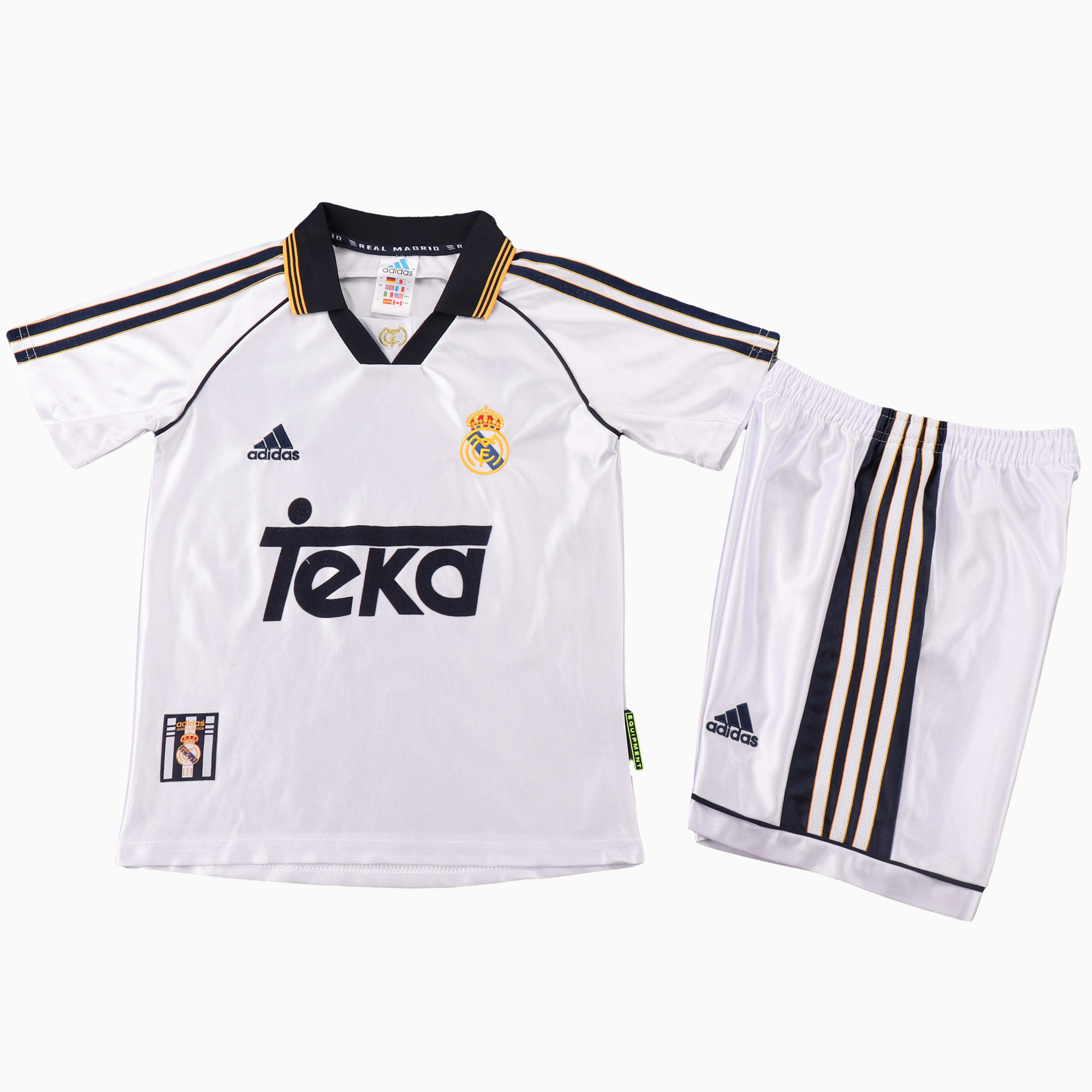 AlphaJersey-Retro Real Madrid 1998-00 Home Kids Kit
