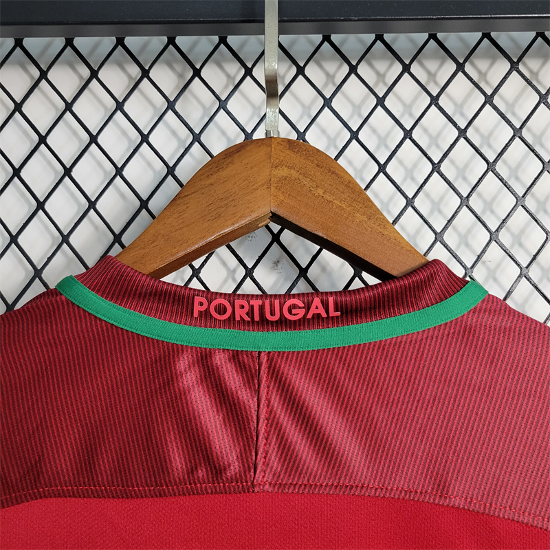 AlphaJersey-Retro Portugal 16-17 Home Stadium Long Sleeve Jersey
