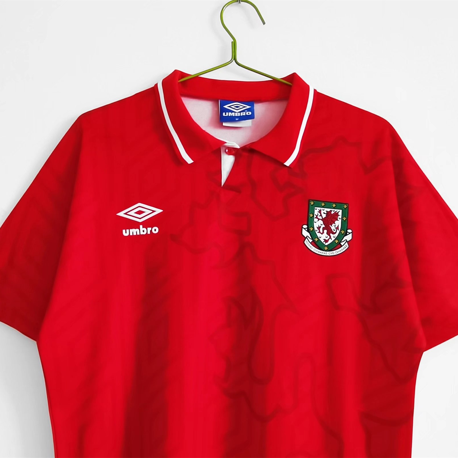 AlphaJersey-Retro Wales 1992 Home Stadium Jersey