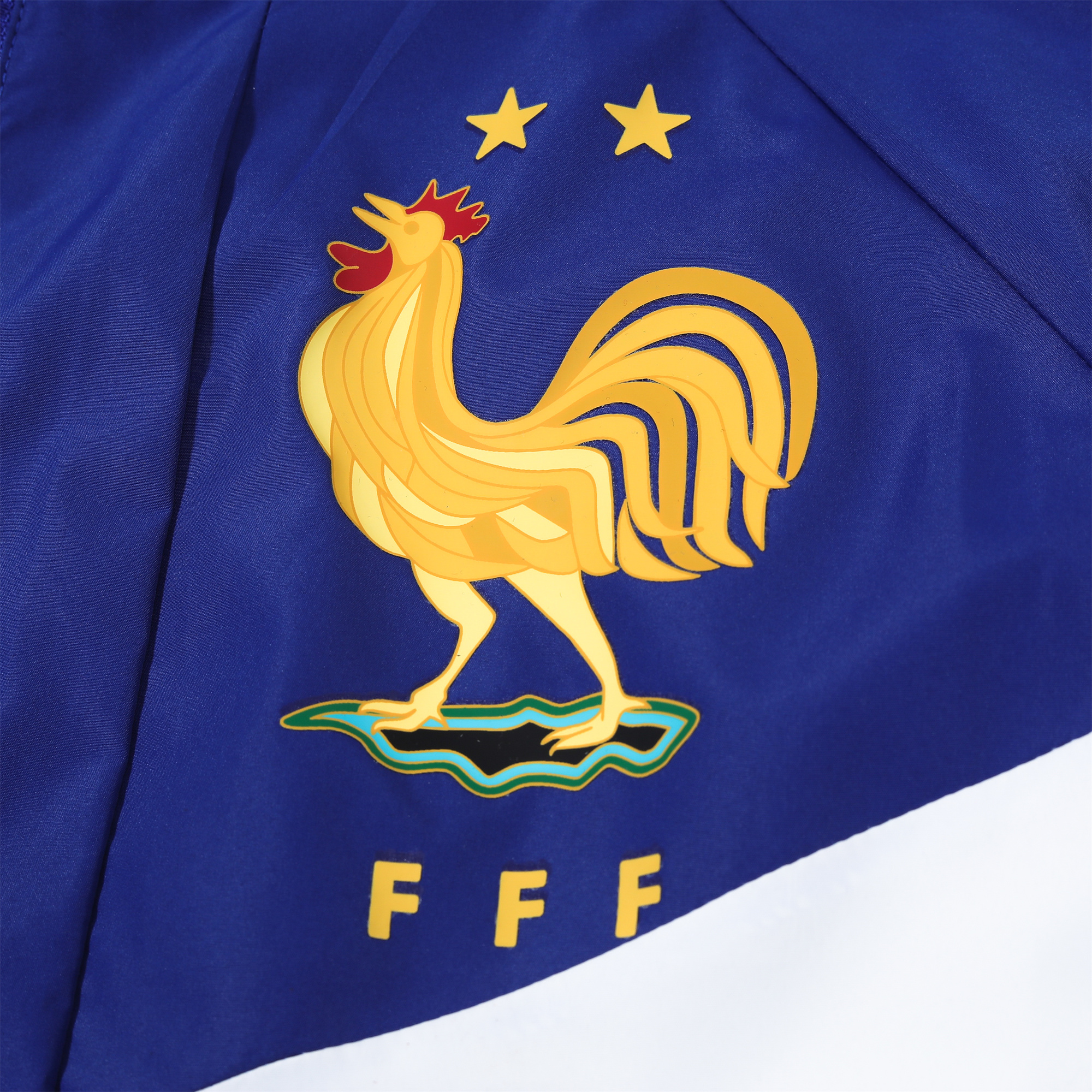 AlphaJersey-France 2024 National Team Anthem Blue Hooded Windbreaker - Player Version