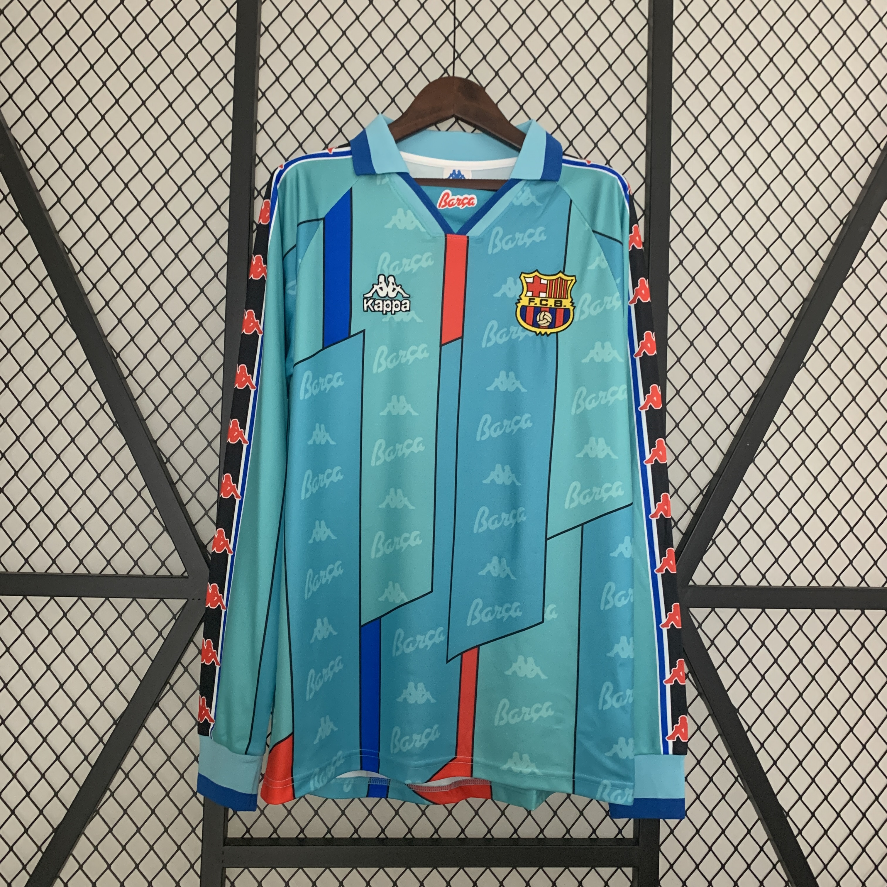 AlphaJersey-Retro Barcelona 96-97 Away Stadium Long Sleeve Jersey