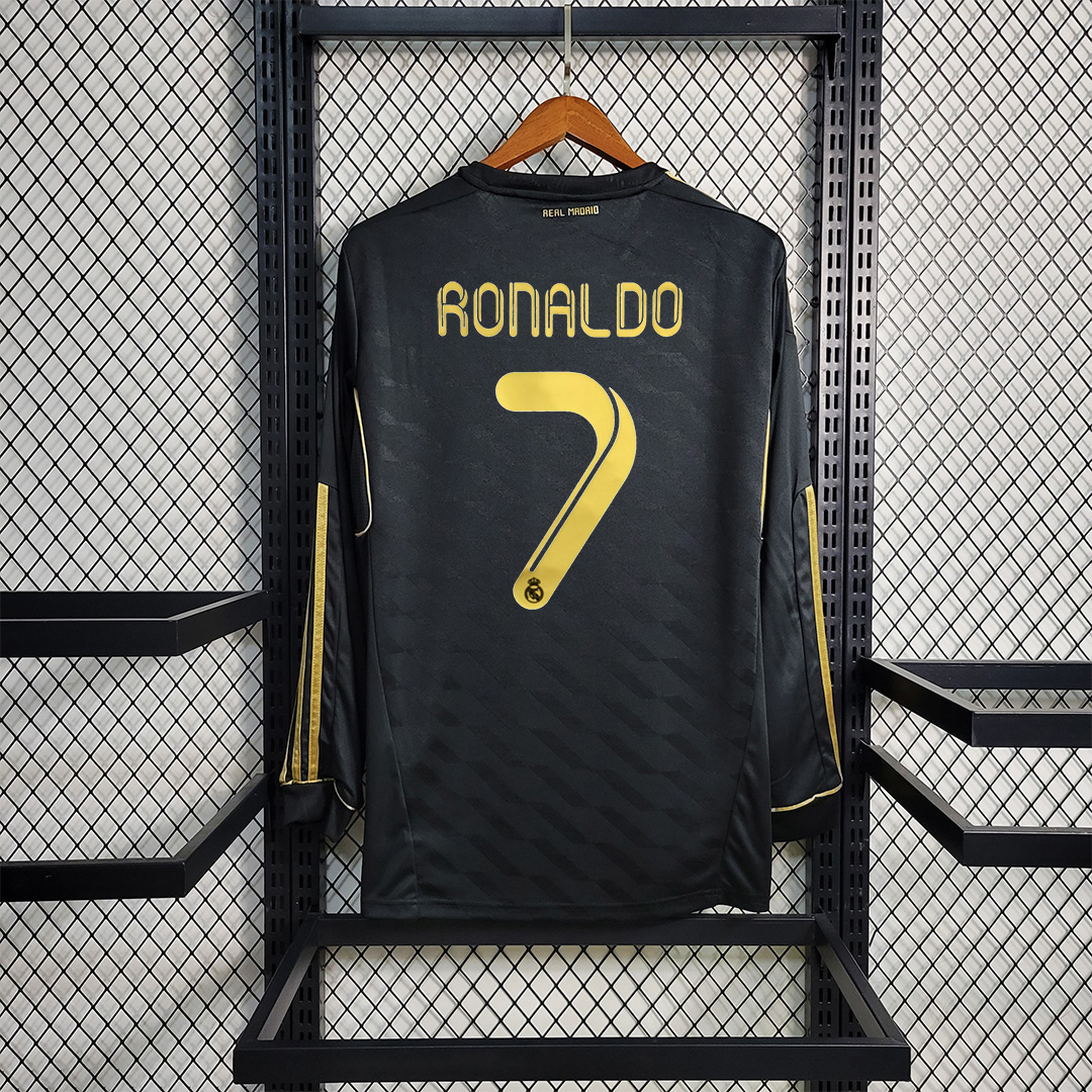 AlphaJersey-Real Madrid Retro 11-12 Away Long Sleeve Jersey