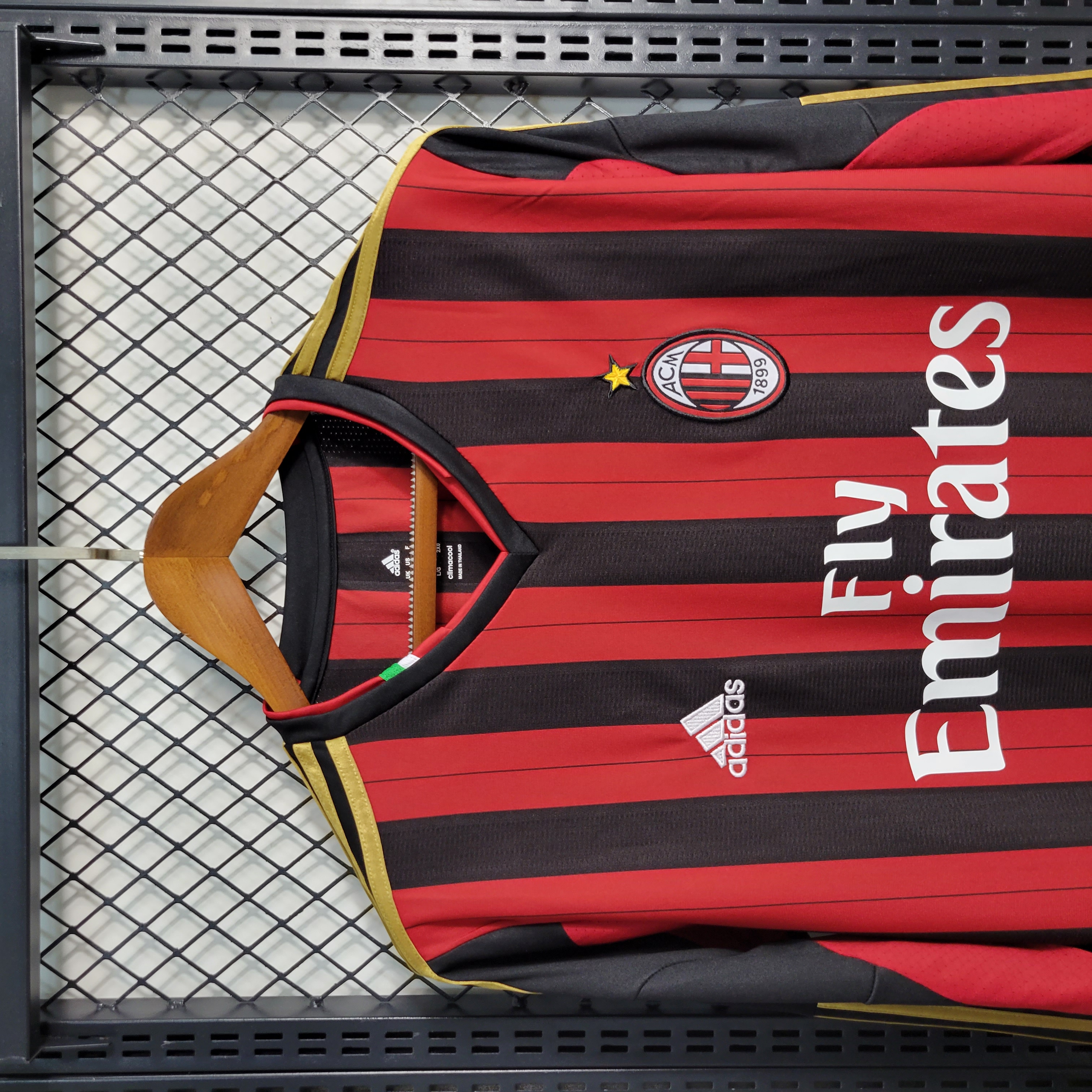AlphaJersey-Retro AC Milan 13-14 Home Stadium Long Sleeve Jersey