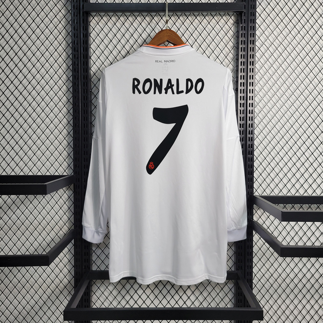 AlphaJersey-Retro Real Madrid 13-14 Home Stadium Long Sleeve Jersey