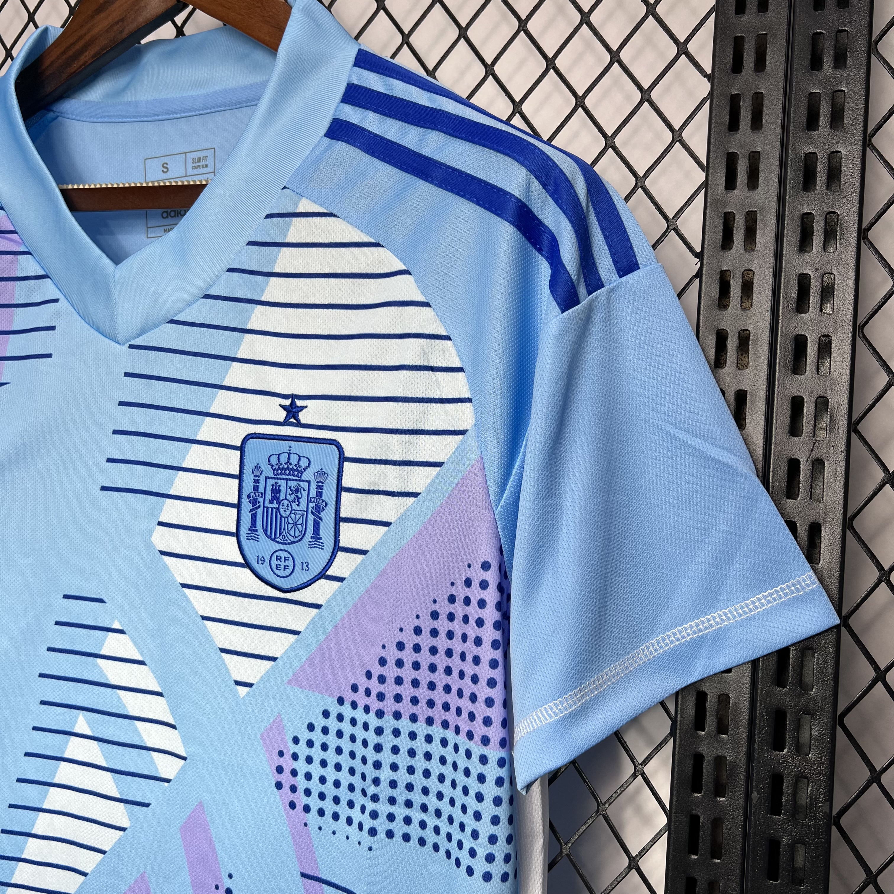 AlphaJersey-Spain 2024 Blue Goalkeeper Jersey - Fans Version