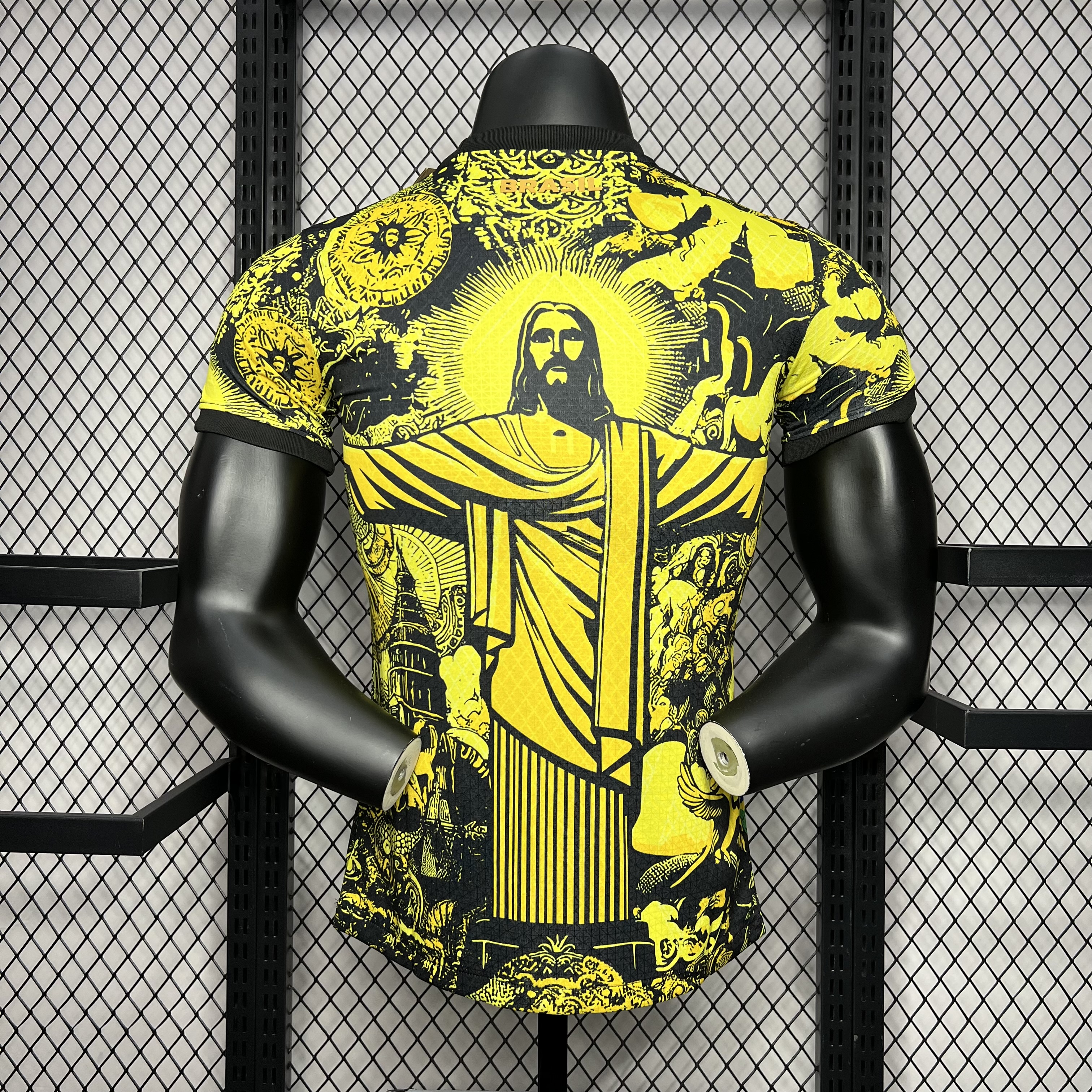 AlphaJersey-Brazil 2024 Yellow Christ the Redeemer Statue Jersey - Player Version